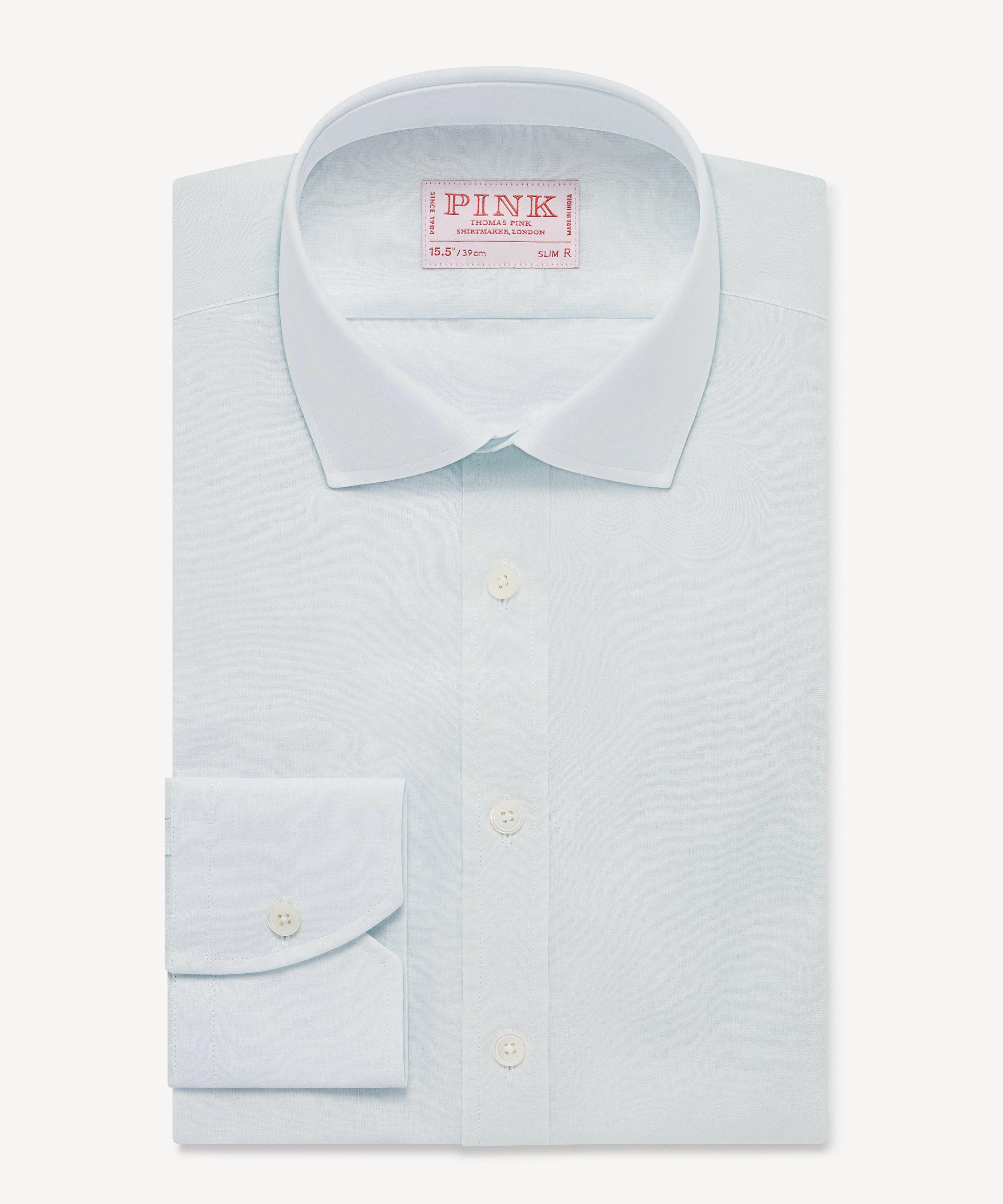 Thomas Pink Slim Fit Formal Cotton Voile Shirt-MALFORD OF LONDON SAVILE ROW MENSWEAR OUTLET