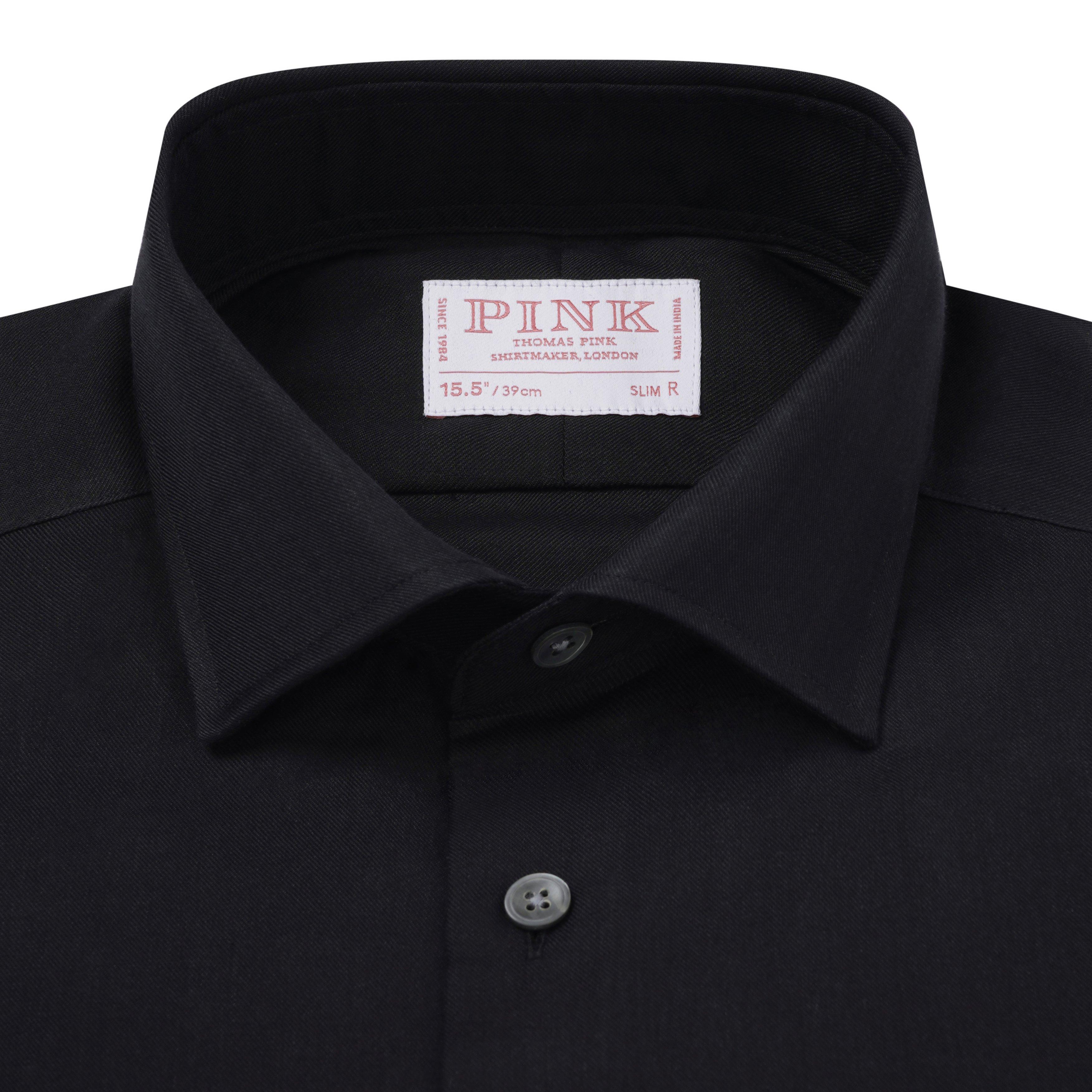 Thomas Pink Slim Fit Formal Cotton Wool Blend Twill Shirt-MALFORD OF LONDON SAVILE ROW MENSWEAR OUTLET