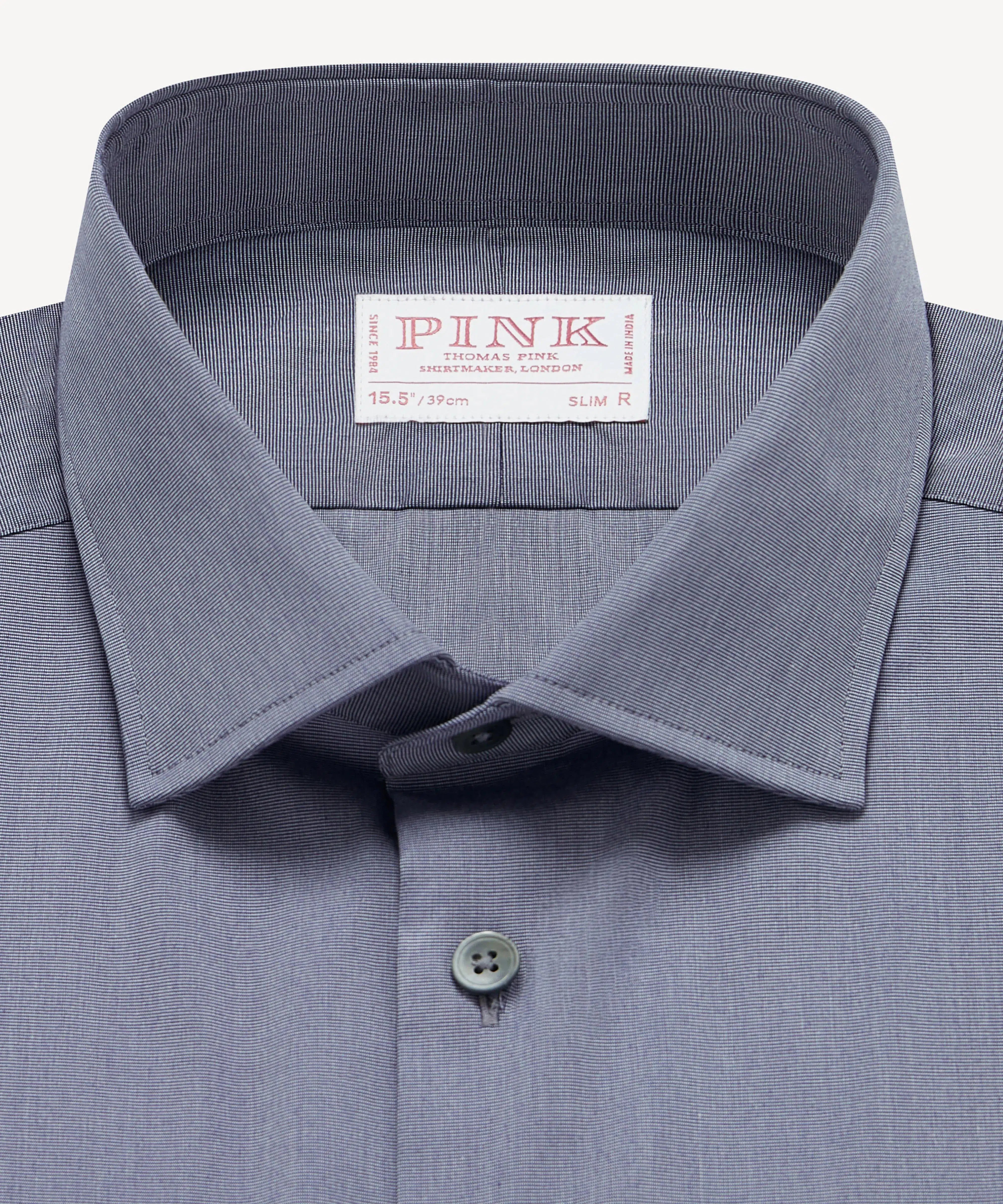 Thomas Pink Slim Fit Formal End on End Shirt-MALFORD OF LONDON SAVILE ROW MENSWEAR OUTLET