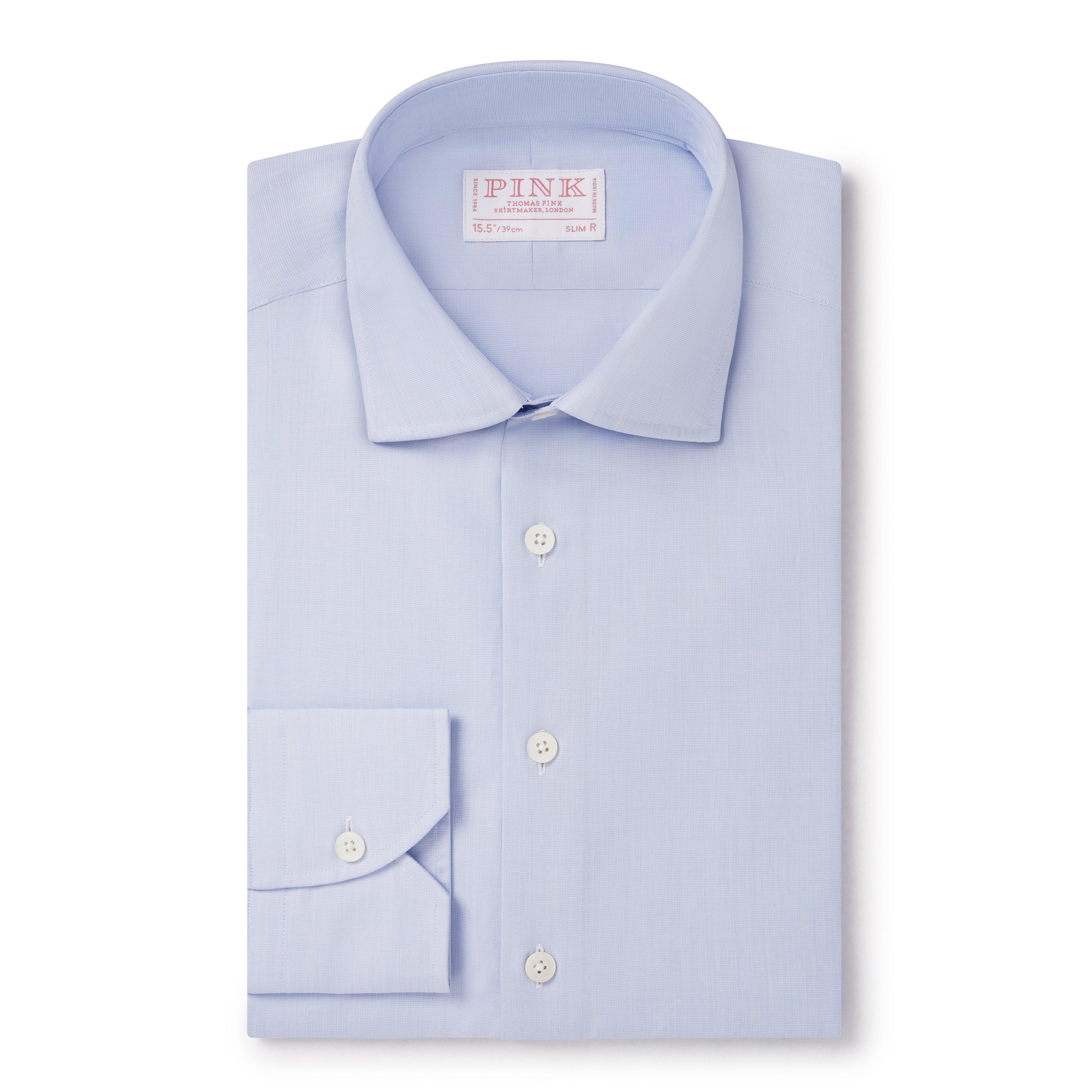 Thomas Pink Slim Fit Formal End on End Shirt-MALFORD OF LONDON SAVILE ROW MENSWEAR OUTLET