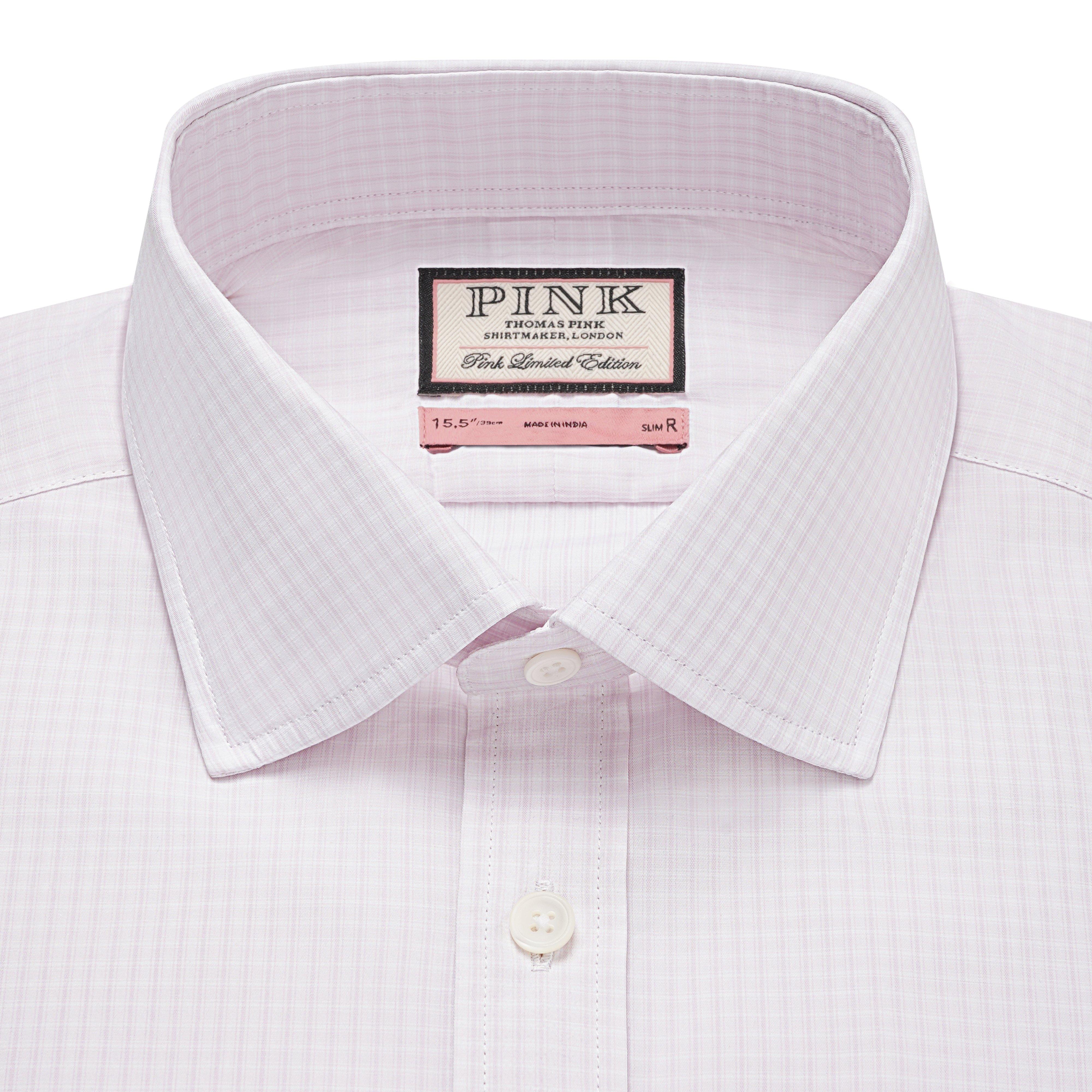 Thomas Pink Slim Fit Formal Faint Micro Check Shirt-MALFORD OF LONDON SAVILE ROW MENSWEAR OUTLET