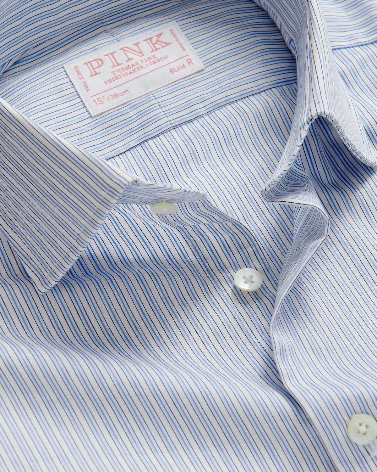 Thomas Pink Slim Fit Formal Fine City Stripe Shirt-MALFORD OF LONDON SAVILE ROW MENSWEAR OUTLET