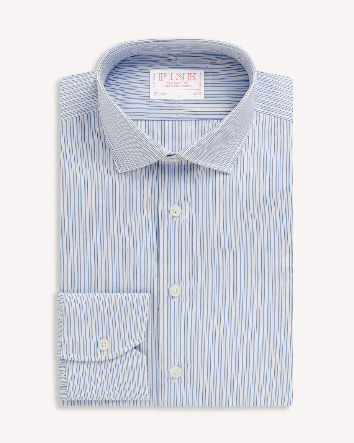 Thomas Pink Slim Fit Formal Fine City Stripe Shirt-MALFORD OF LONDON SAVILE ROW MENSWEAR OUTLET