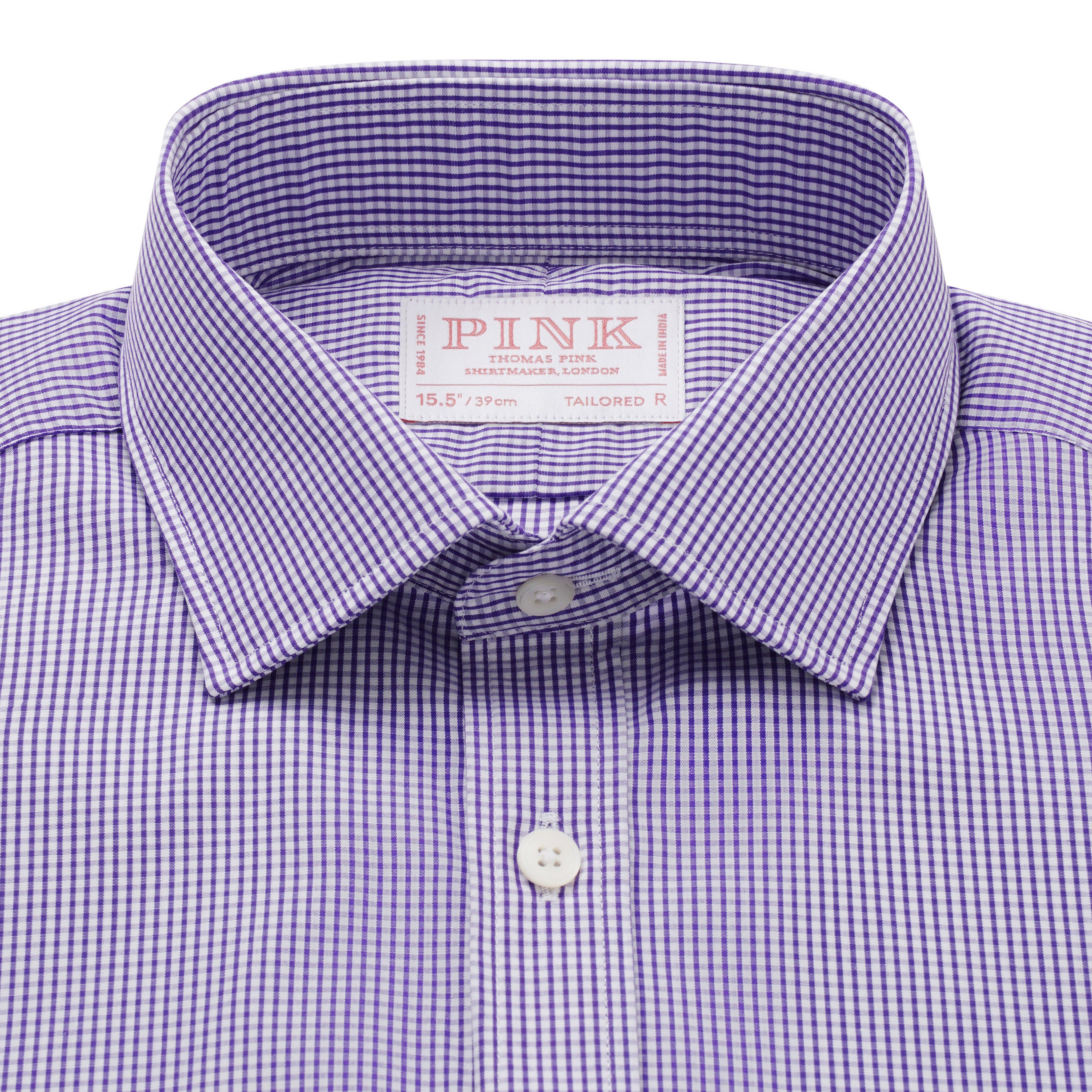 Thomas Pink Slim Fit Formal Fine Stripe Shirt-MALFORD OF LONDON SAVILE ROW MENSWEAR OUTLET