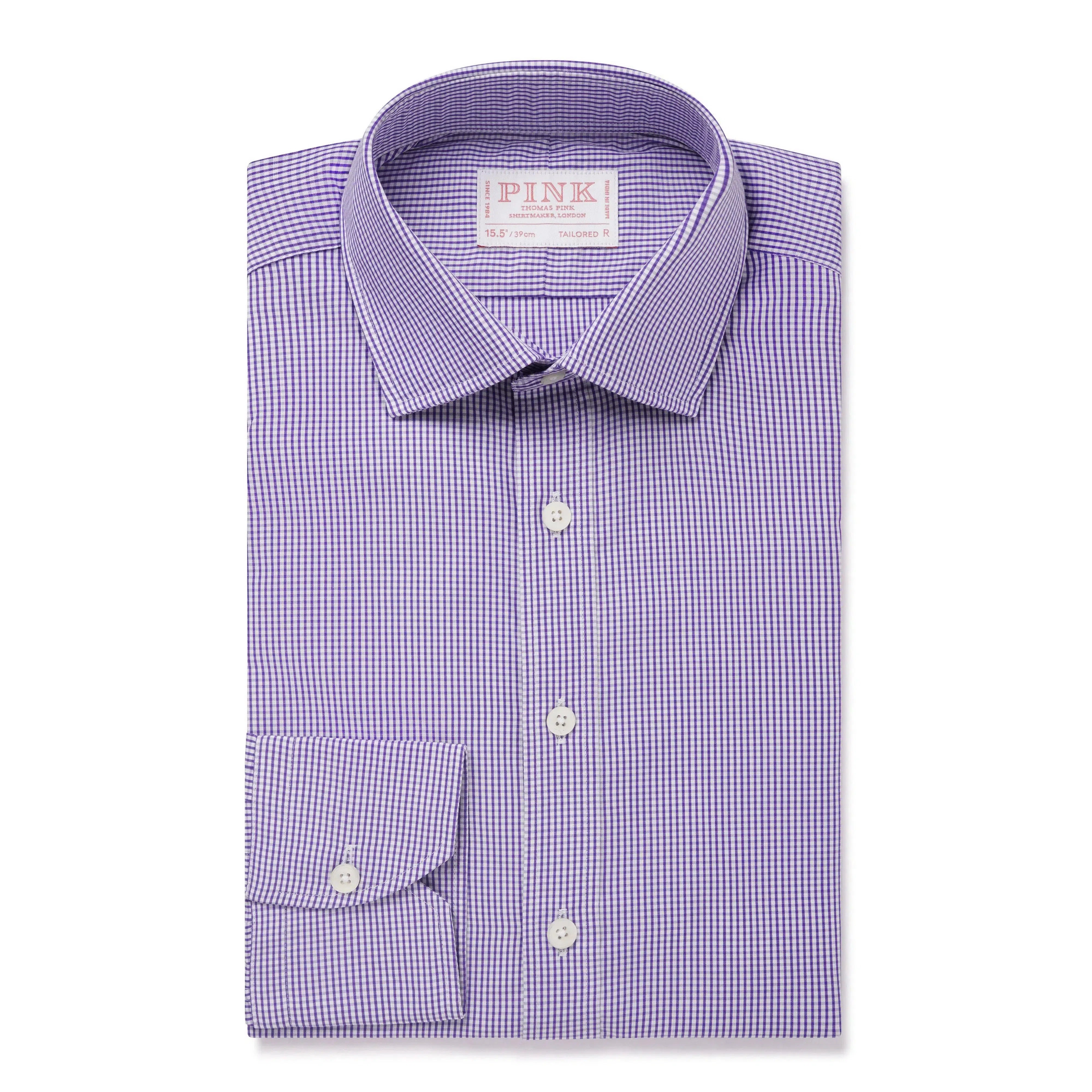 Thomas Pink Slim Fit Formal Fine Stripe Shirt-MALFORD OF LONDON SAVILE ROW MENSWEAR OUTLET