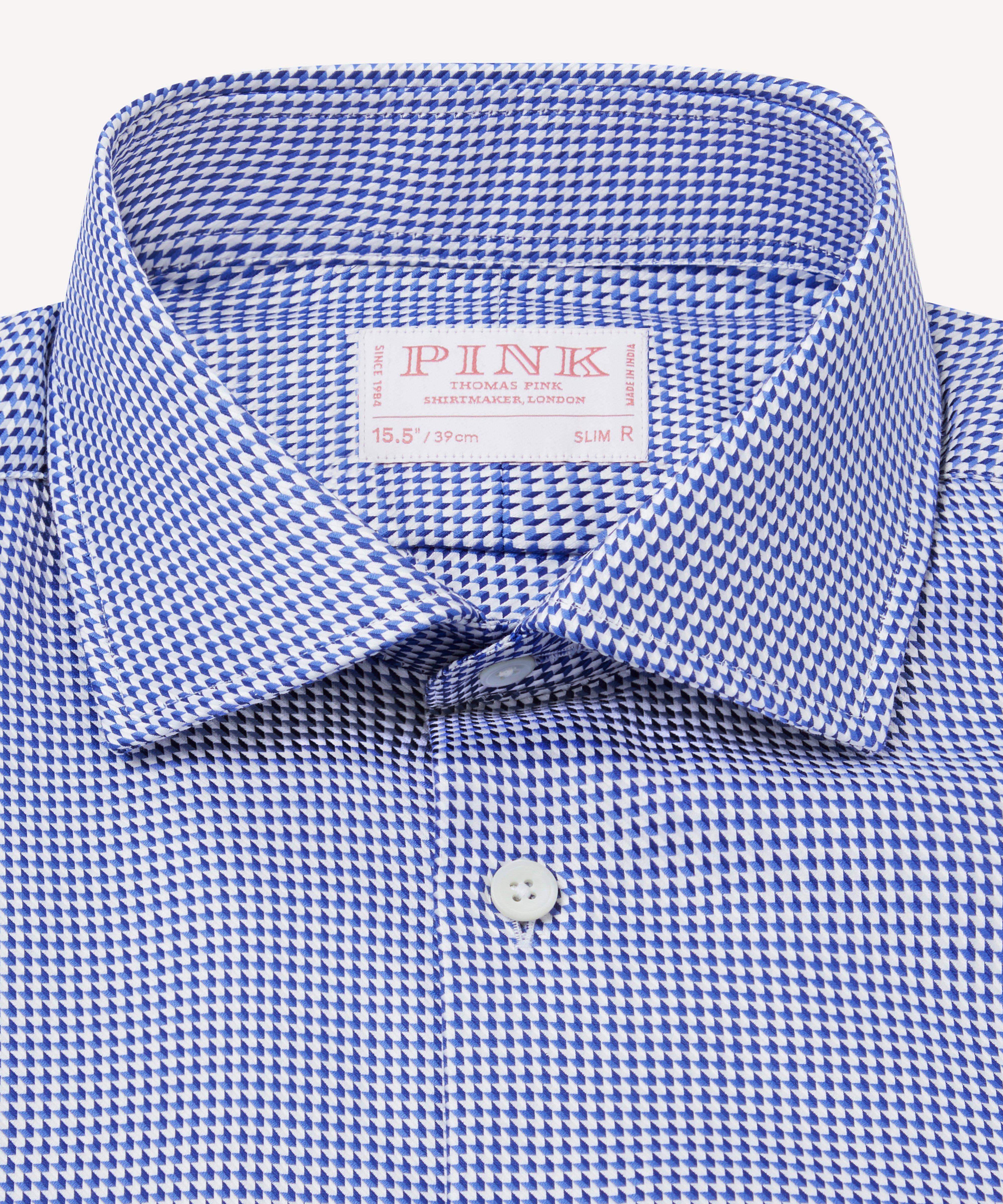 Thomas Pink Slim Fit Formal Geometric Pattern Shirt-MALFORD OF LONDON SAVILE ROW MENSWEAR OUTLET