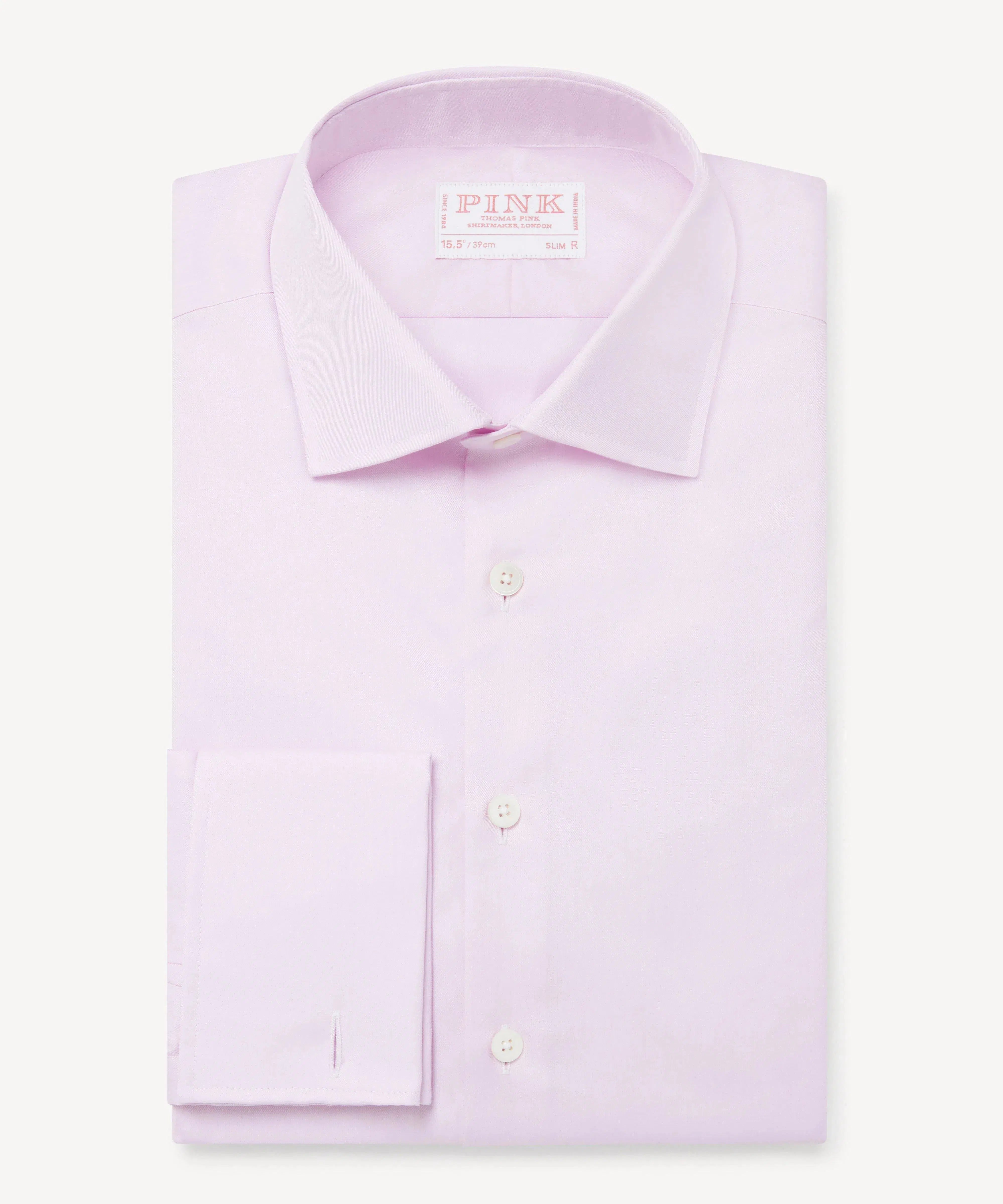 Thomas Pink Slim Fit Formal Journey Twill Shirt Pink-MALFORD OF LONDON SAVILE ROW MENSWEAR OUTLET