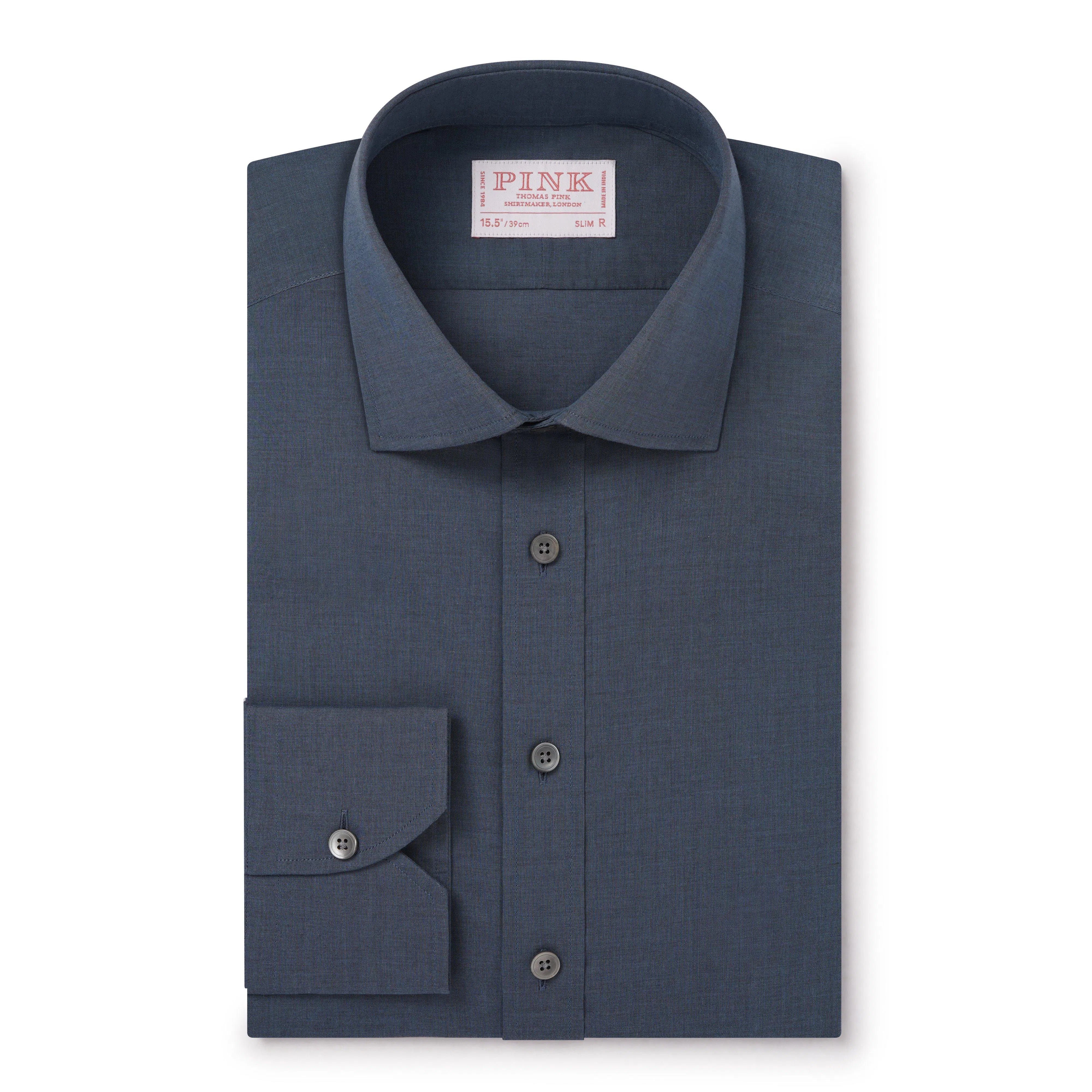 Thomas Pink Slim Fit Formal Lightweight Cotton Shirt-MALFORD OF LONDON SAVILE ROW MENSWEAR OUTLET