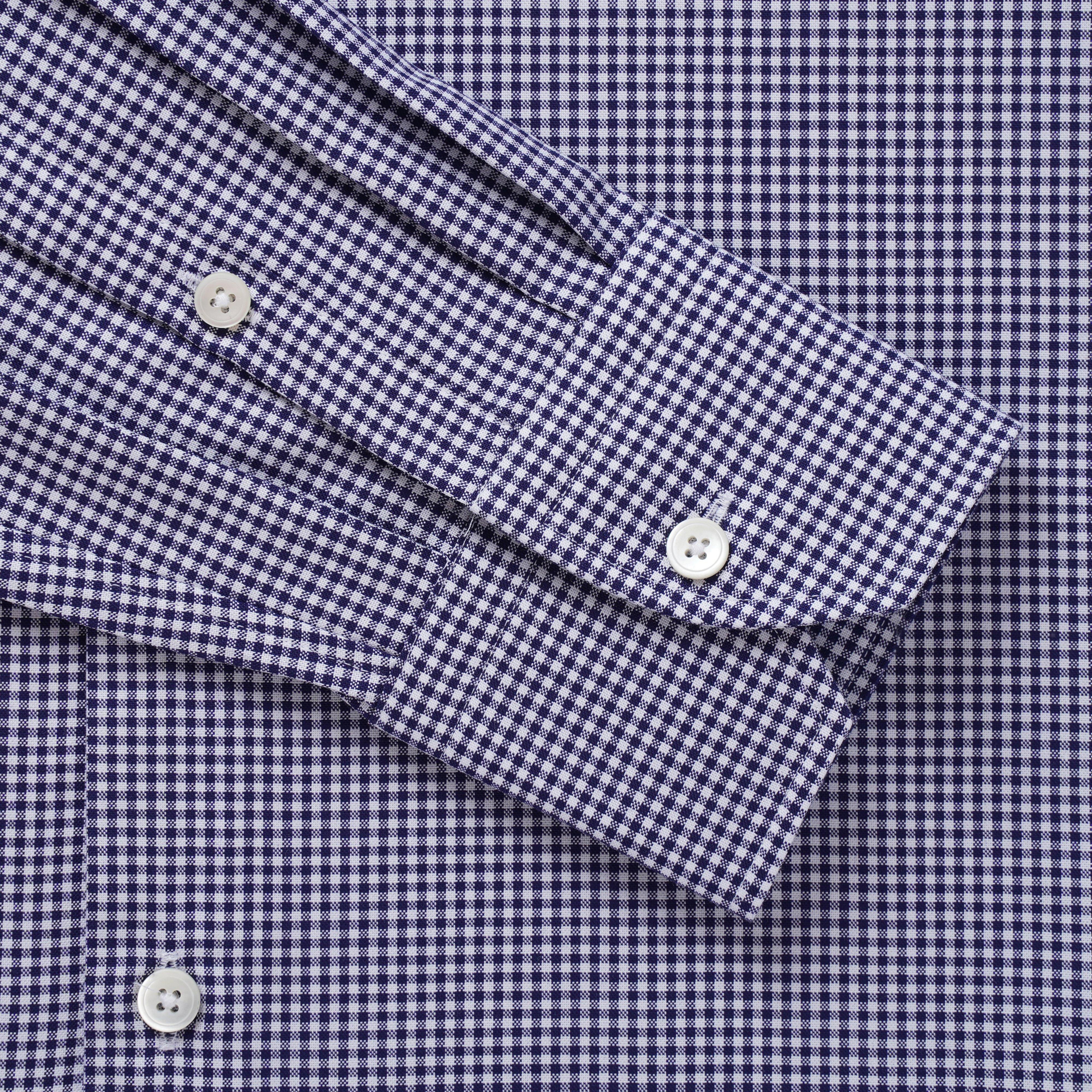 Thomas Pink Slim Fit Formal Micro Gingham Check Shirt-MALFORD OF LONDON SAVILE ROW MENSWEAR OUTLET