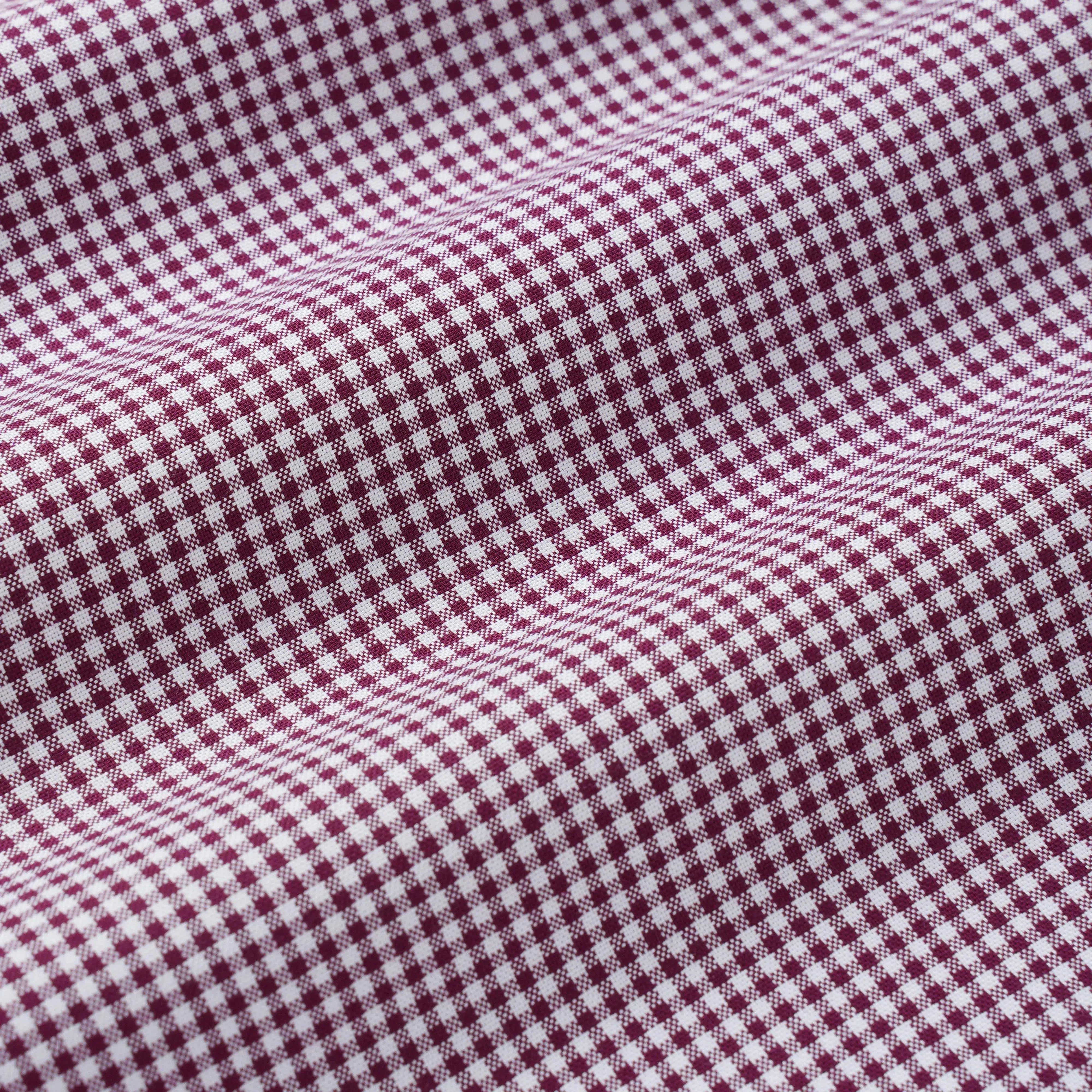 Thomas Pink Slim Fit Formal Micro Gingham Check Shirt Purple-MALFORD OF LONDON SAVILE ROW MENSWEAR OUTLET