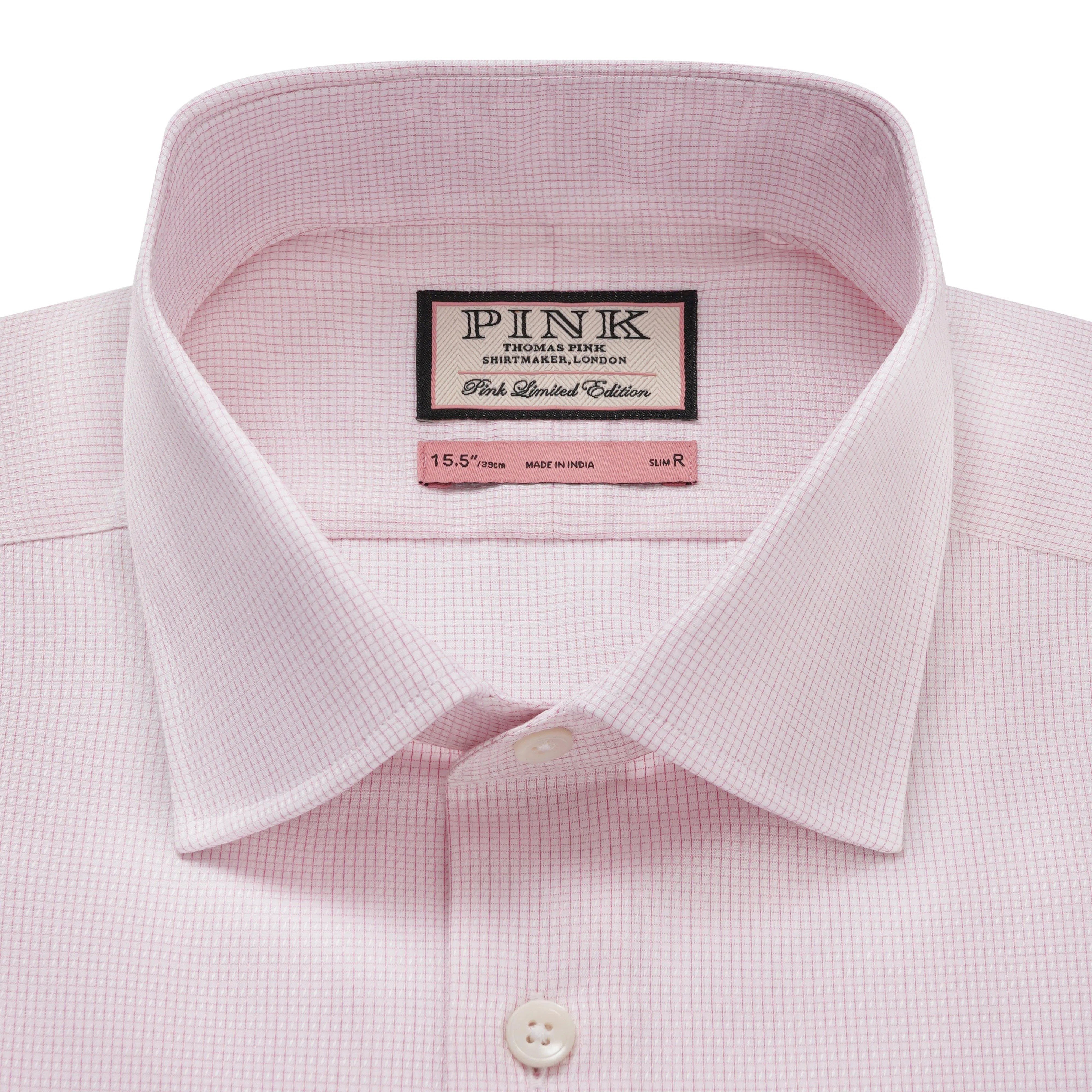 Thomas Pink Slim Fit Formal Mini Graph Check Shirt-MALFORD OF LONDON SAVILE ROW MENSWEAR OUTLET