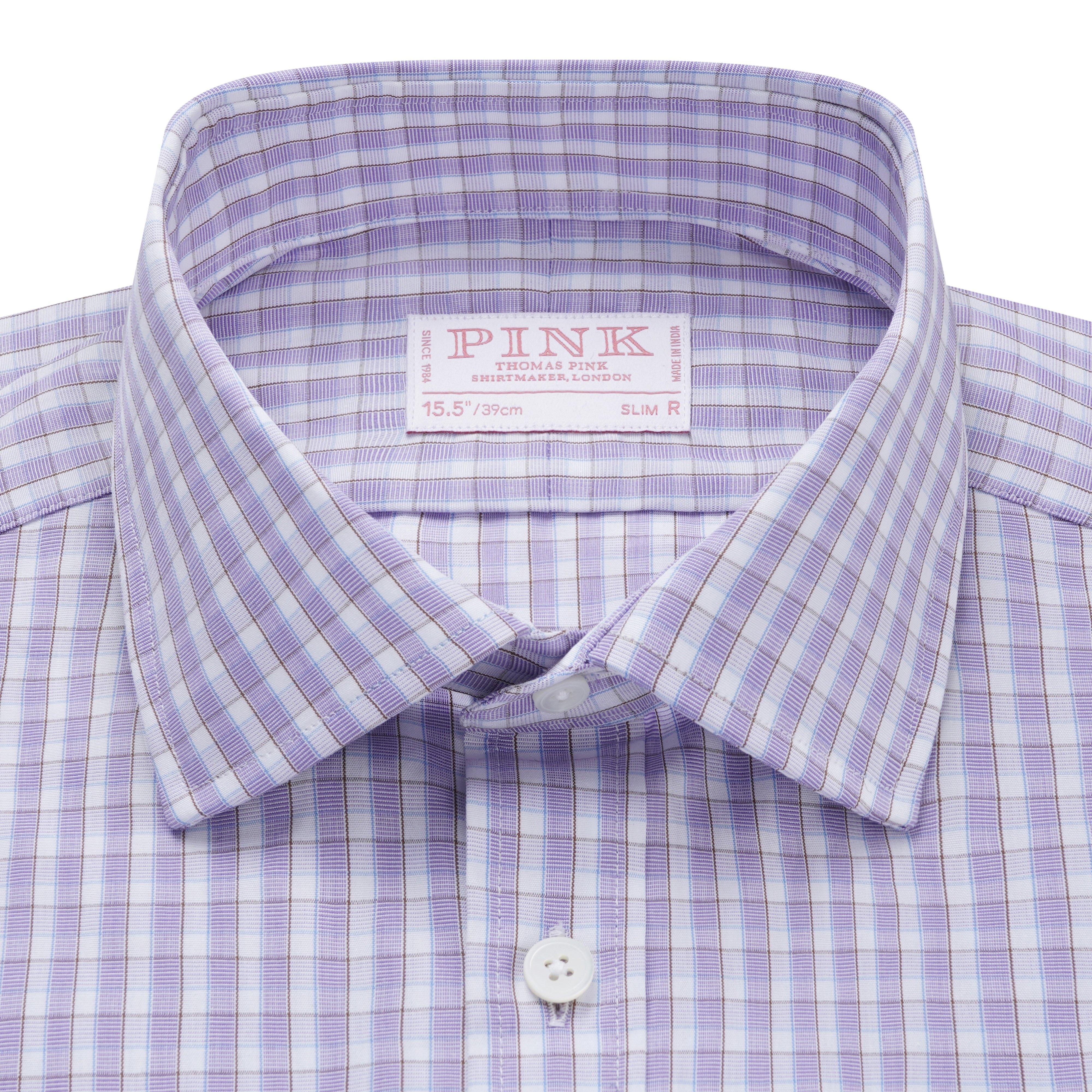 Thomas Pink Slim Fit Formal Multi Graph Check Shirt-MALFORD OF LONDON SAVILE ROW MENSWEAR OUTLET