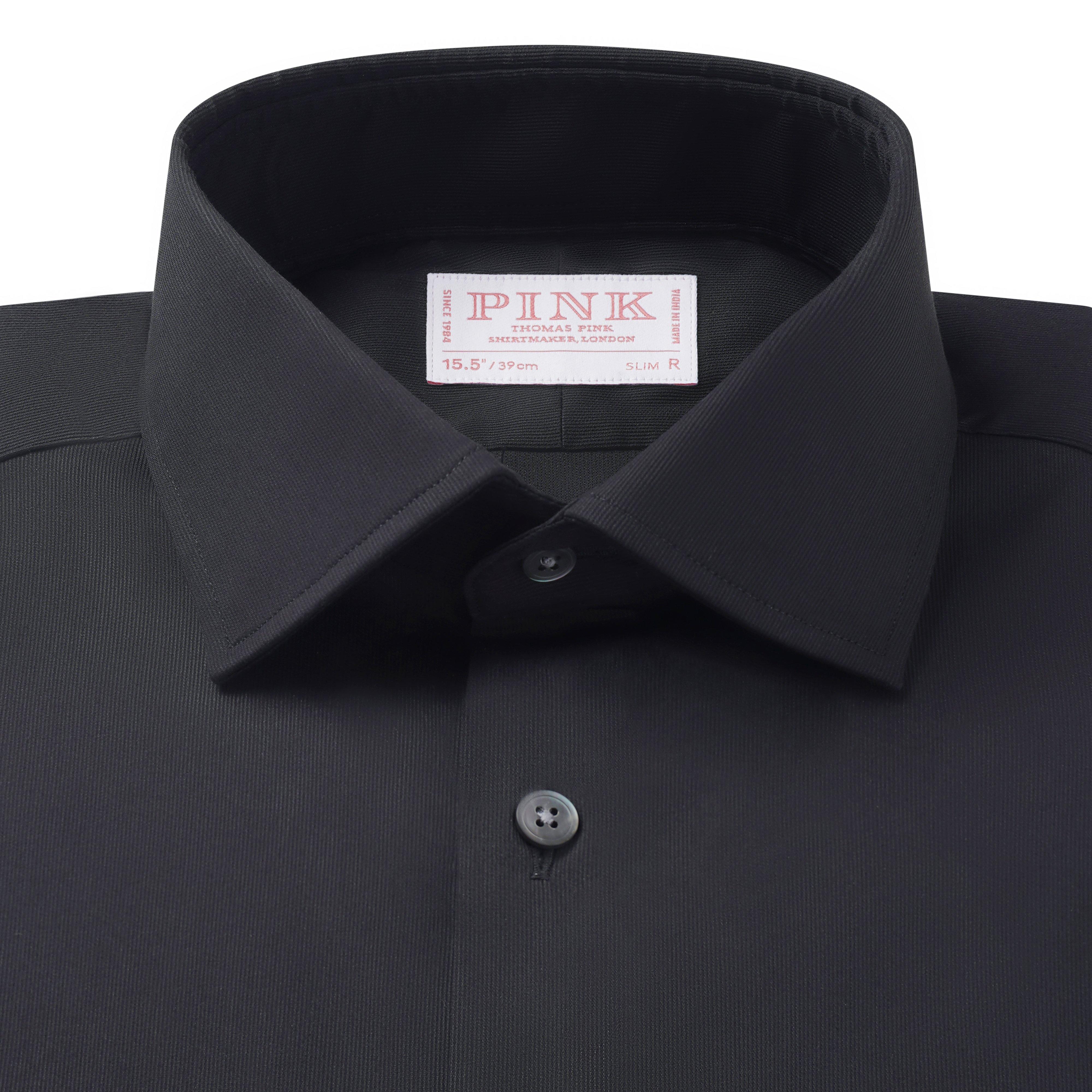 Thomas Pink Slim Fit Formal Piquet Stripe Shirt-MALFORD OF LONDON SAVILE ROW MENSWEAR OUTLET