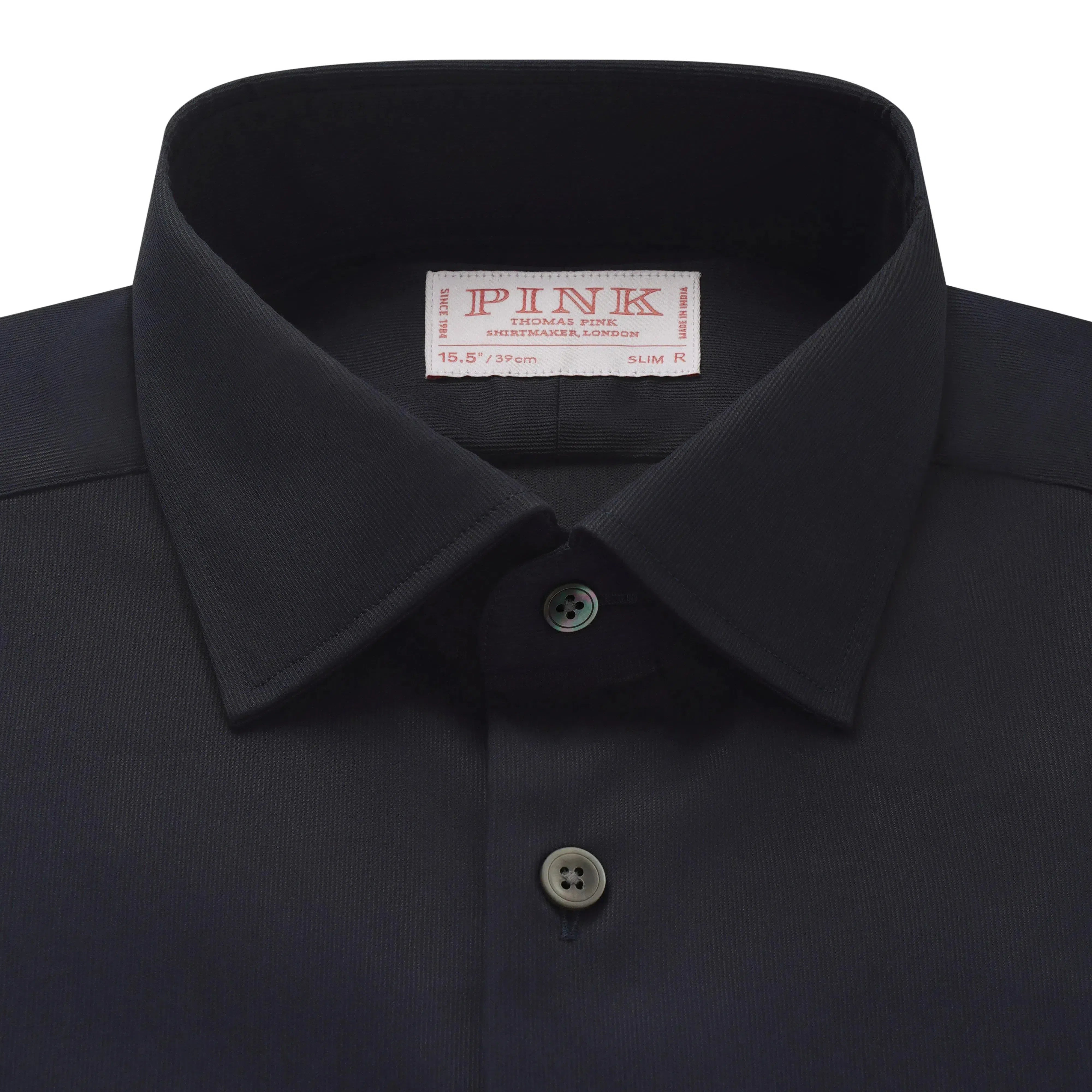 Thomas Pink Slim Fit Formal Piquet Stripe Shirt-MALFORD OF LONDON SAVILE ROW MENSWEAR OUTLET