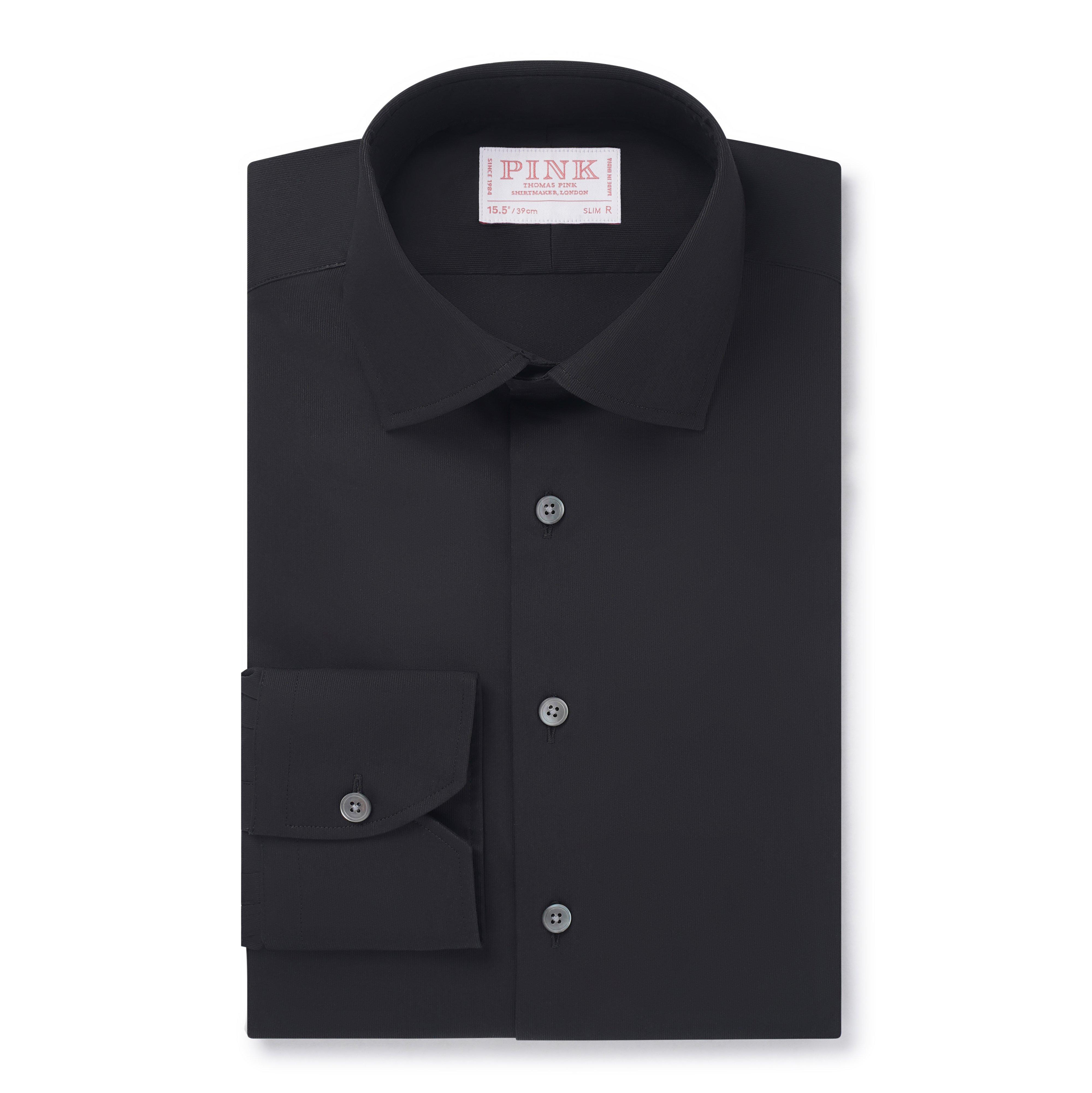 Thomas Pink Slim Fit Formal Piquet Stripe Shirt-MALFORD OF LONDON SAVILE ROW MENSWEAR OUTLET