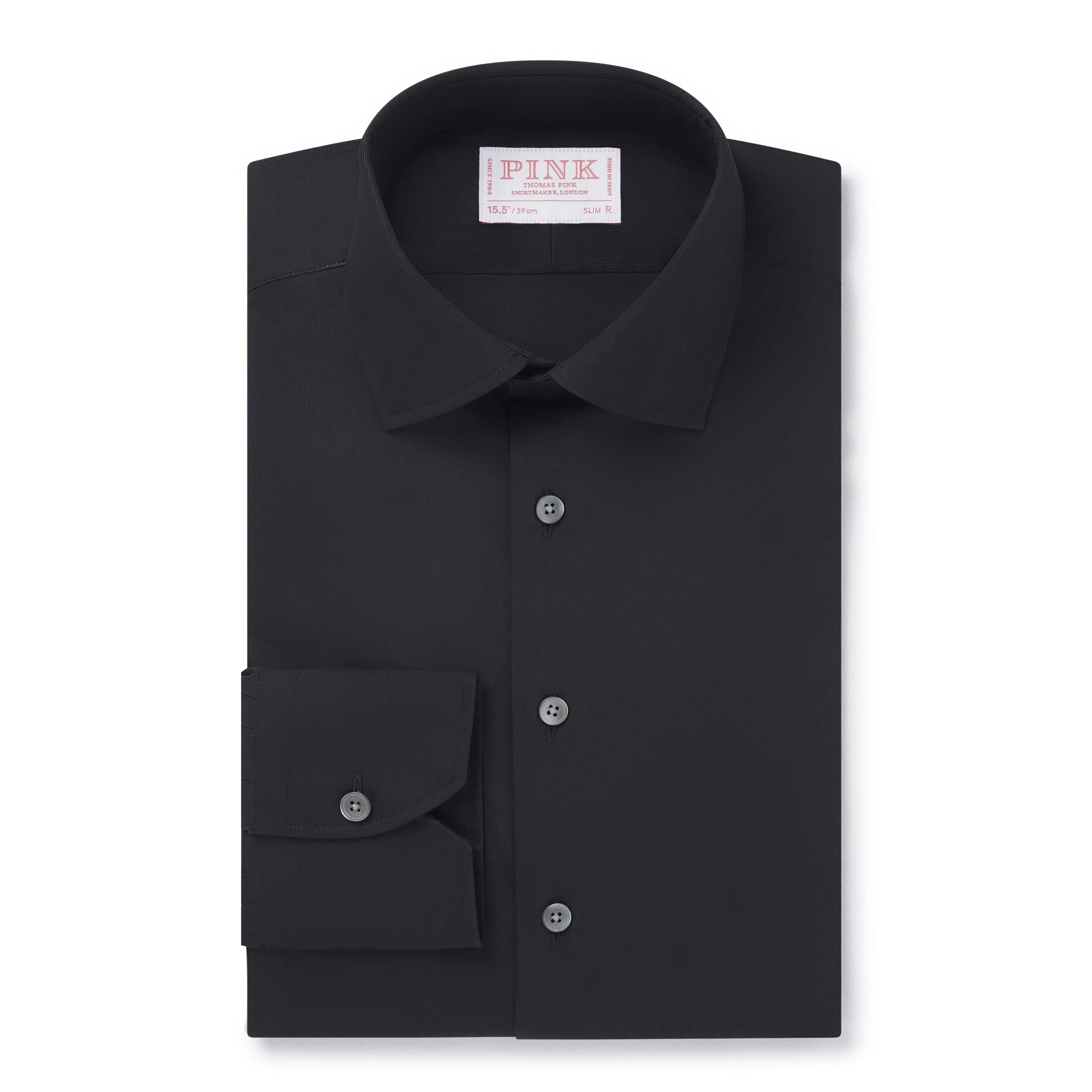 Thomas Pink Slim Fit Formal Piquet Stripe Shirt-MALFORD OF LONDON SAVILE ROW MENSWEAR OUTLET