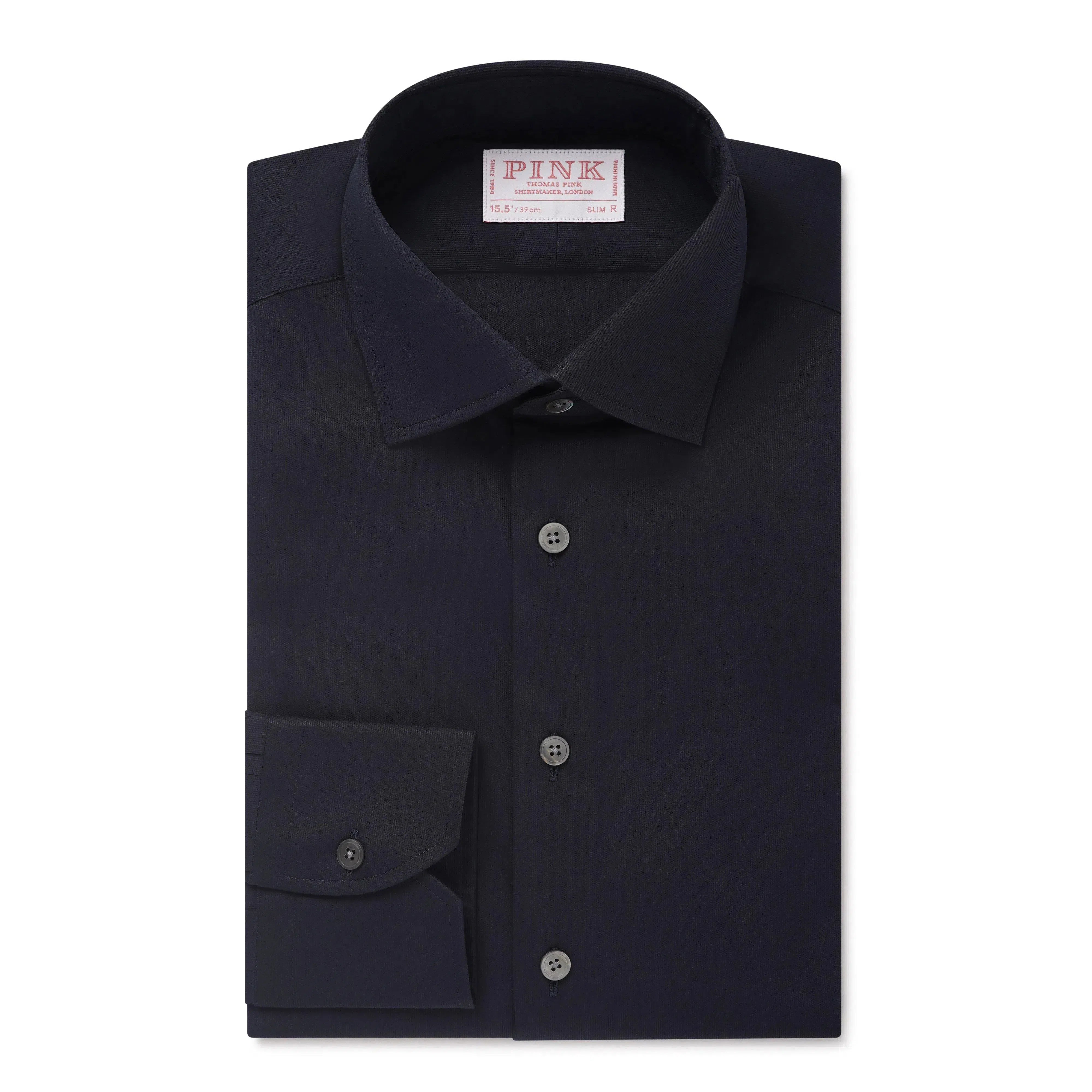 Thomas Pink Slim Fit Formal Piquet Stripe Shirt-MALFORD OF LONDON SAVILE ROW MENSWEAR OUTLET