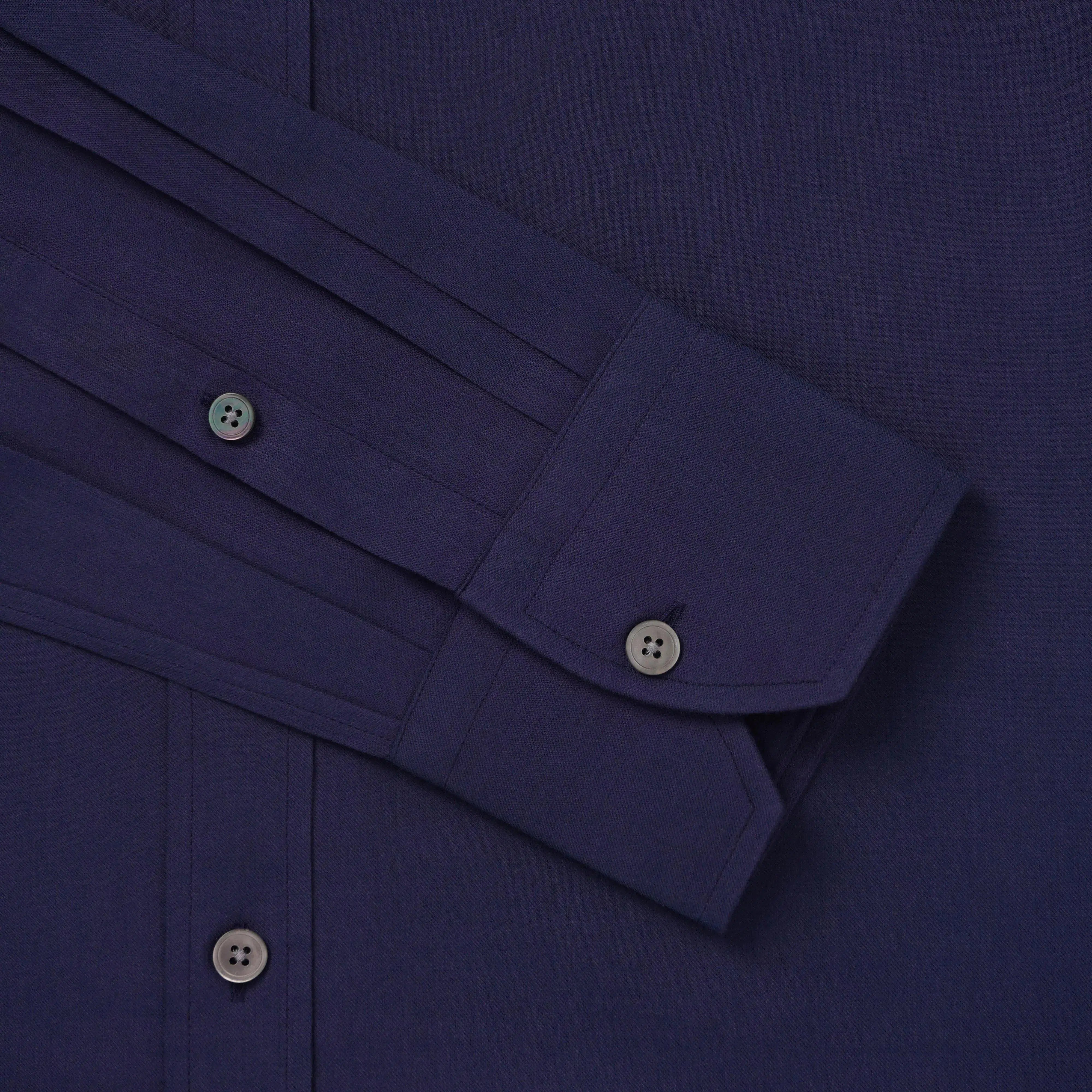 Thomas Pink Slim Fit Formal Plain Flannel Cotton Shirt-MALFORD OF LONDON SAVILE ROW MENSWEAR OUTLET