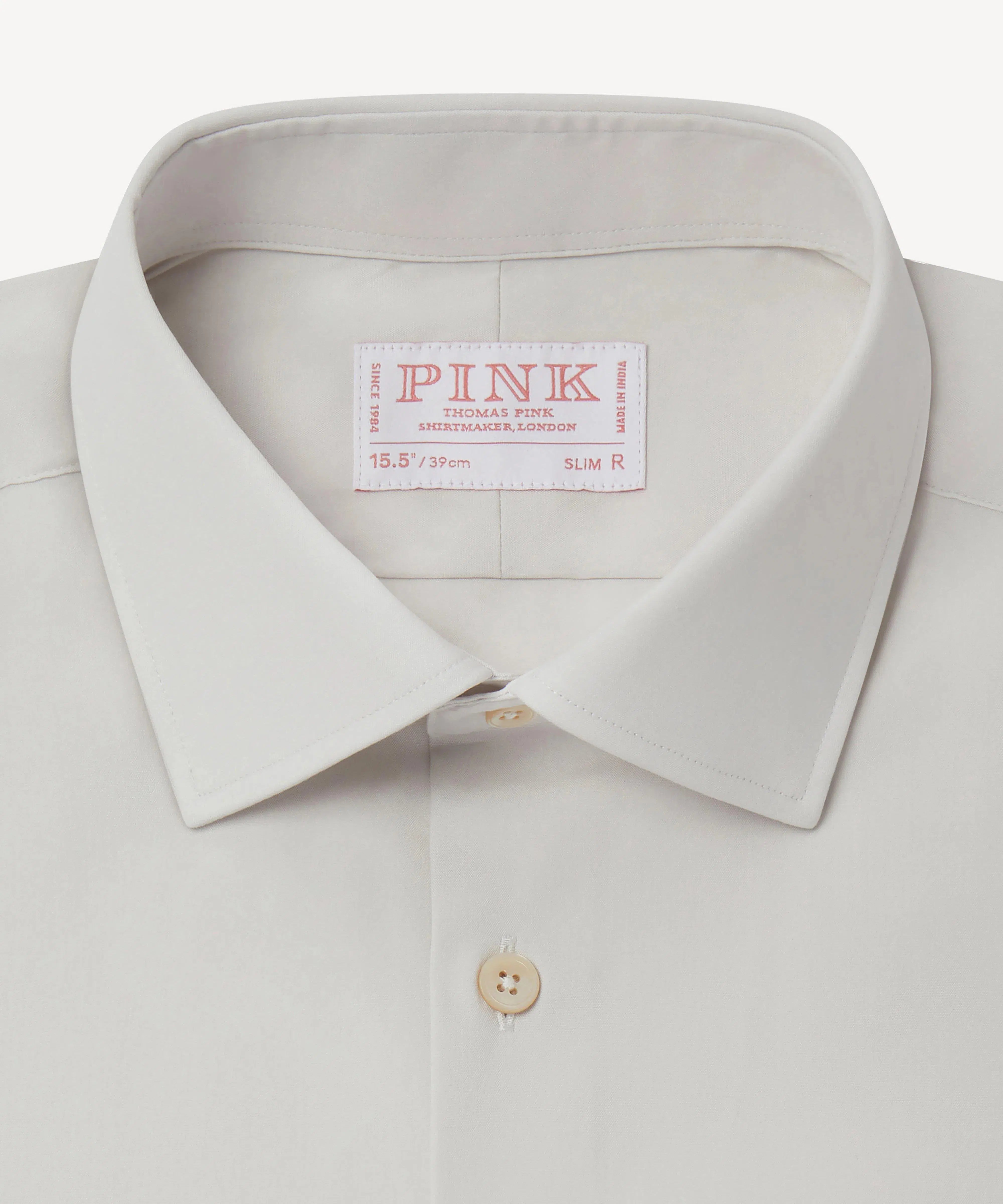 Thomas Pink Slim Fit Formal Plain Poplin Shirt-MALFORD OF LONDON SAVILE ROW MENSWEAR OUTLET