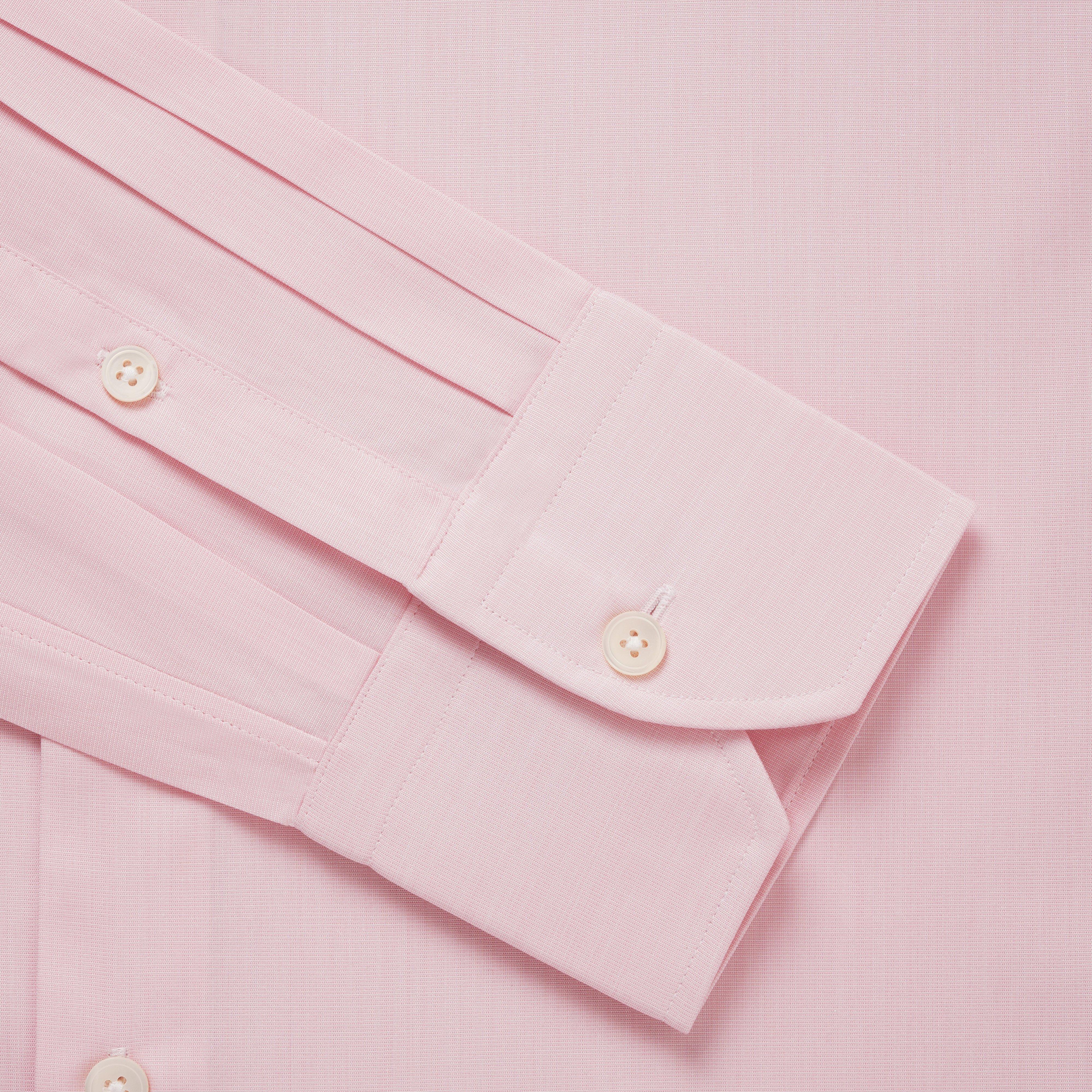 Thomas Pink Slim Fit Formal Plain Poplin Shirt Pink-MALFORD OF LONDON SAVILE ROW MENSWEAR OUTLET