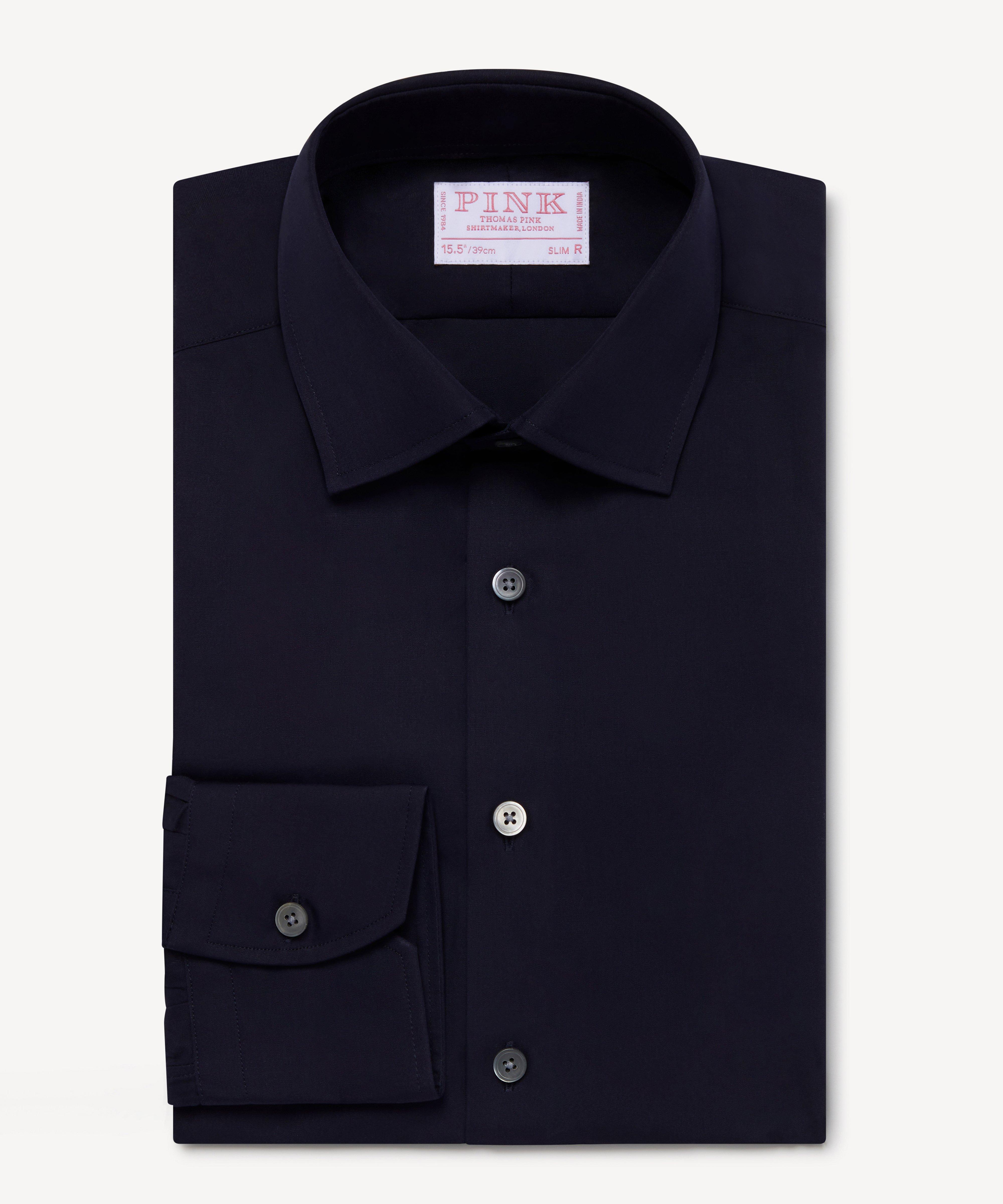 Thomas Pink Slim Fit Formal Ramses Cotton Poplin Shirt-MALFORD OF LONDON SAVILE ROW MENSWEAR OUTLET