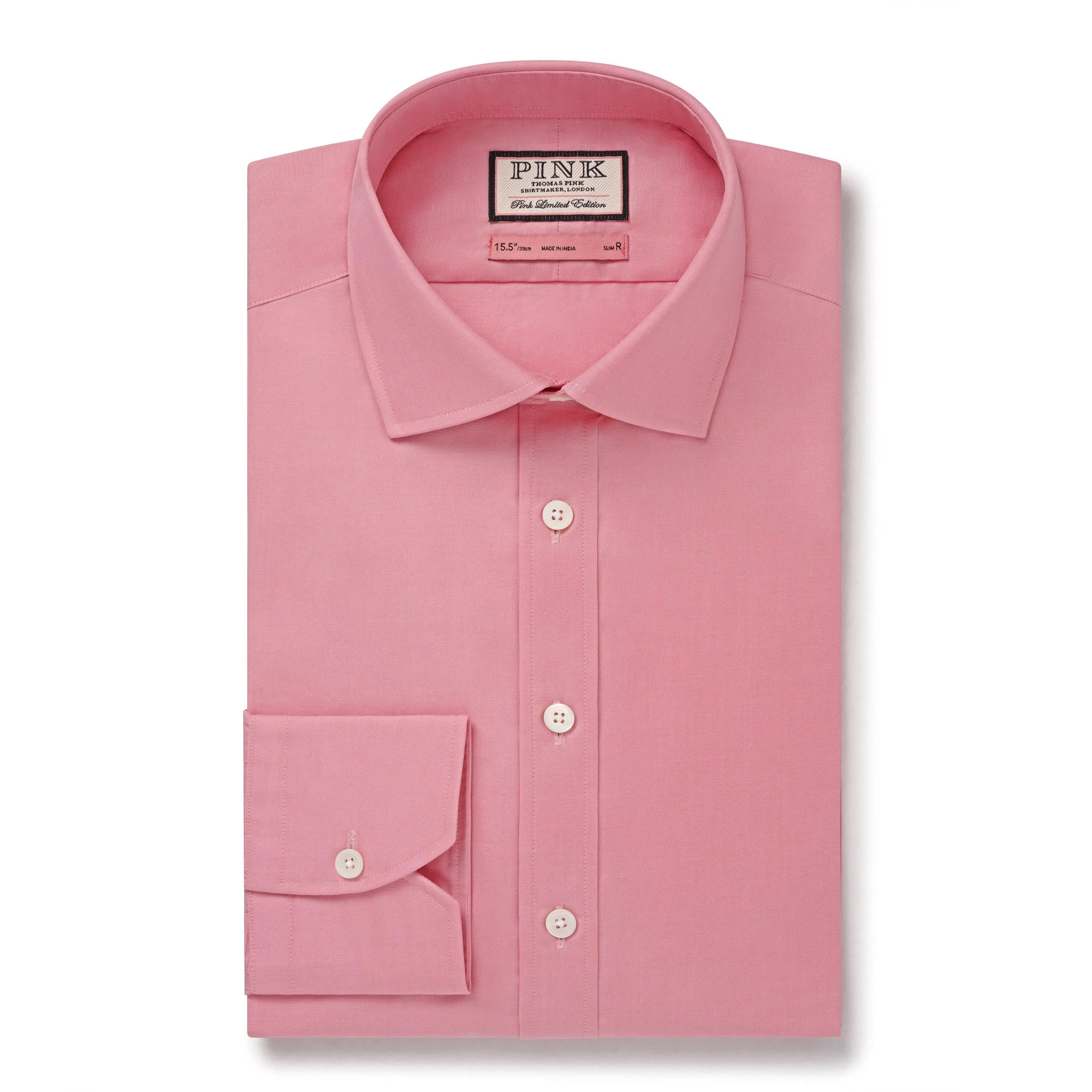 Thomas Pink Slim Fit Formal Ramses Poplin Shirt-MALFORD OF LONDON SAVILE ROW MENSWEAR OUTLET