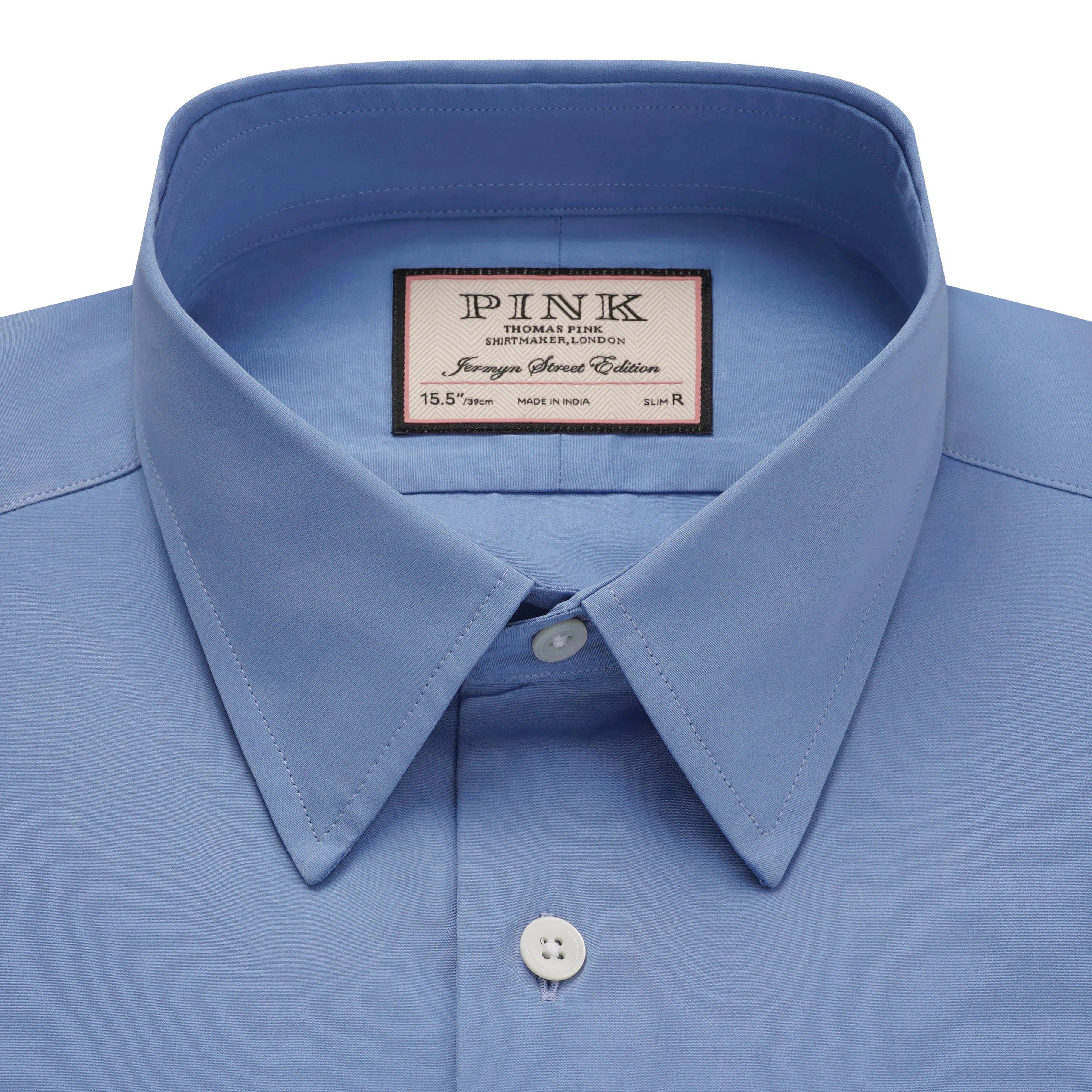 Thomas Pink Slim Fit Formal Solid Colour Shirt-MALFORD OF LONDON SAVILE ROW MENSWEAR OUTLET