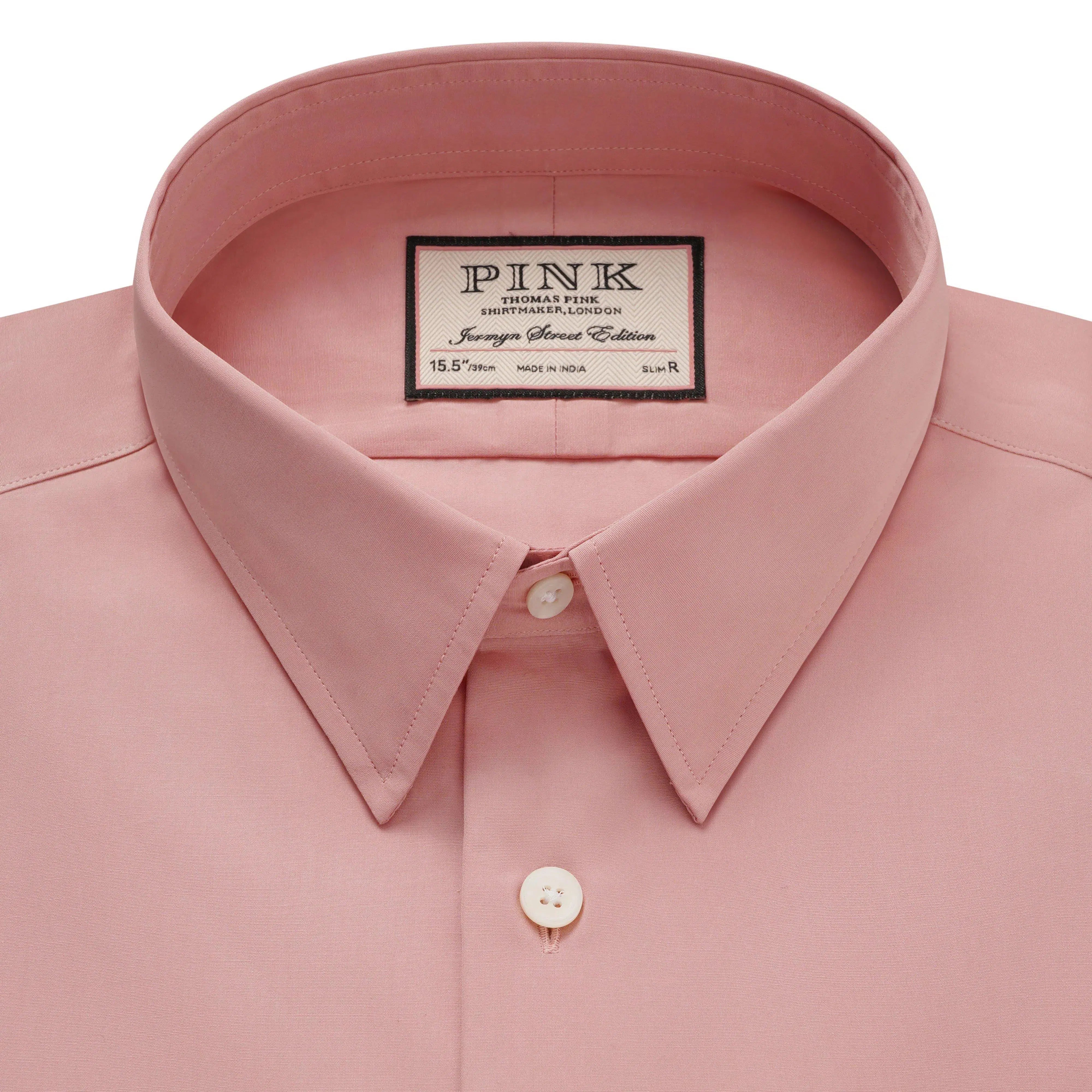 Thomas Pink Slim Fit Formal Solid Colour Shirt Pale Pink-MALFORD OF LONDON SAVILE ROW MENSWEAR OUTLET