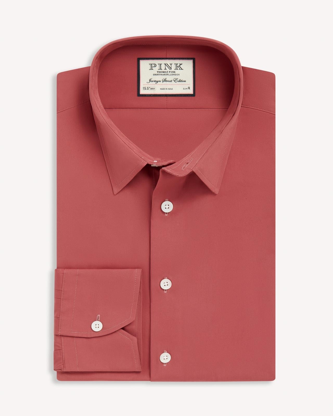 Thomas Pink Slim Fit Formal Solid Colour Shirt Pink-MALFORD OF LONDON SAVILE ROW MENSWEAR OUTLET