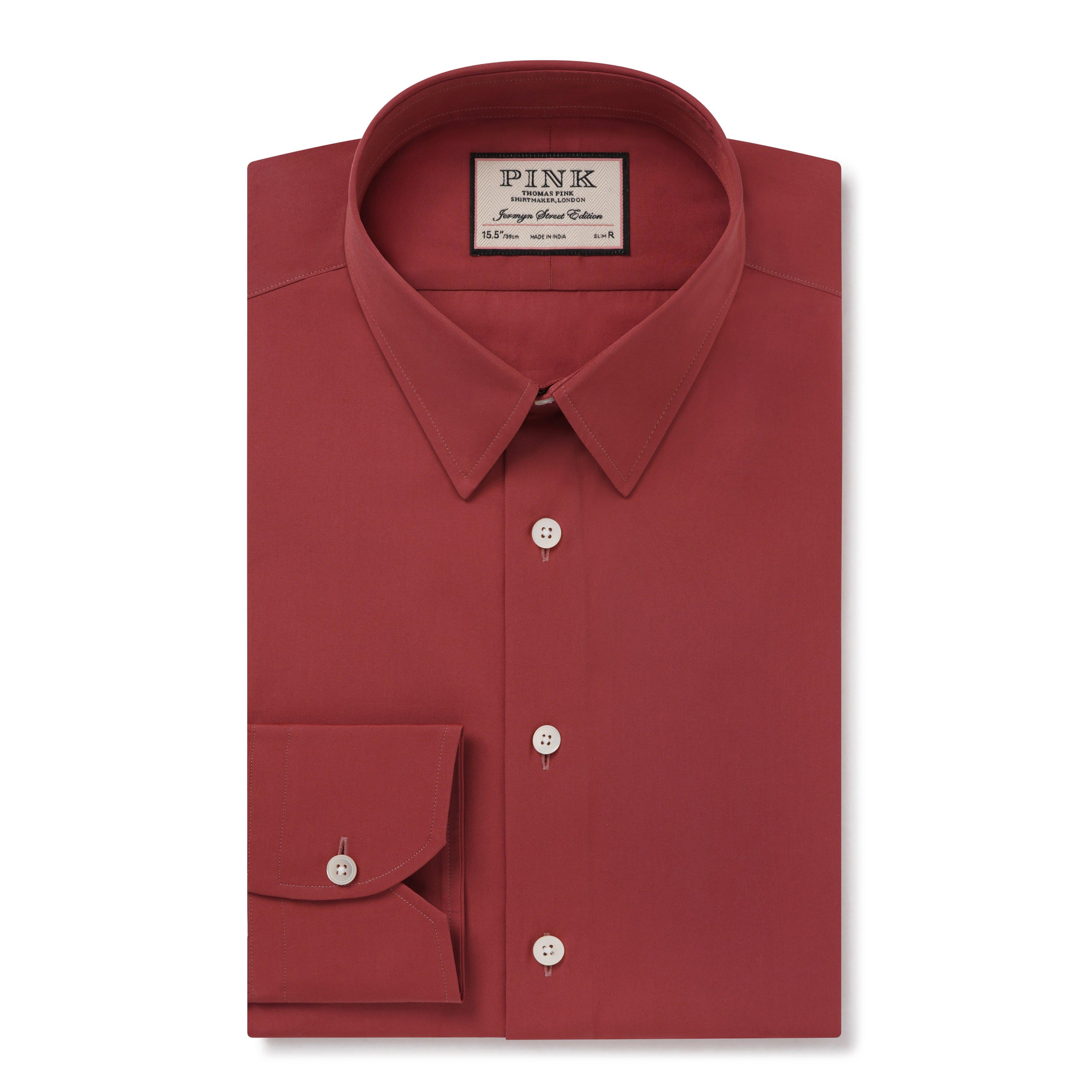 Thomas Pink Slim Fit Formal Solid Colour Shirt Pink-MALFORD OF LONDON SAVILE ROW MENSWEAR OUTLET