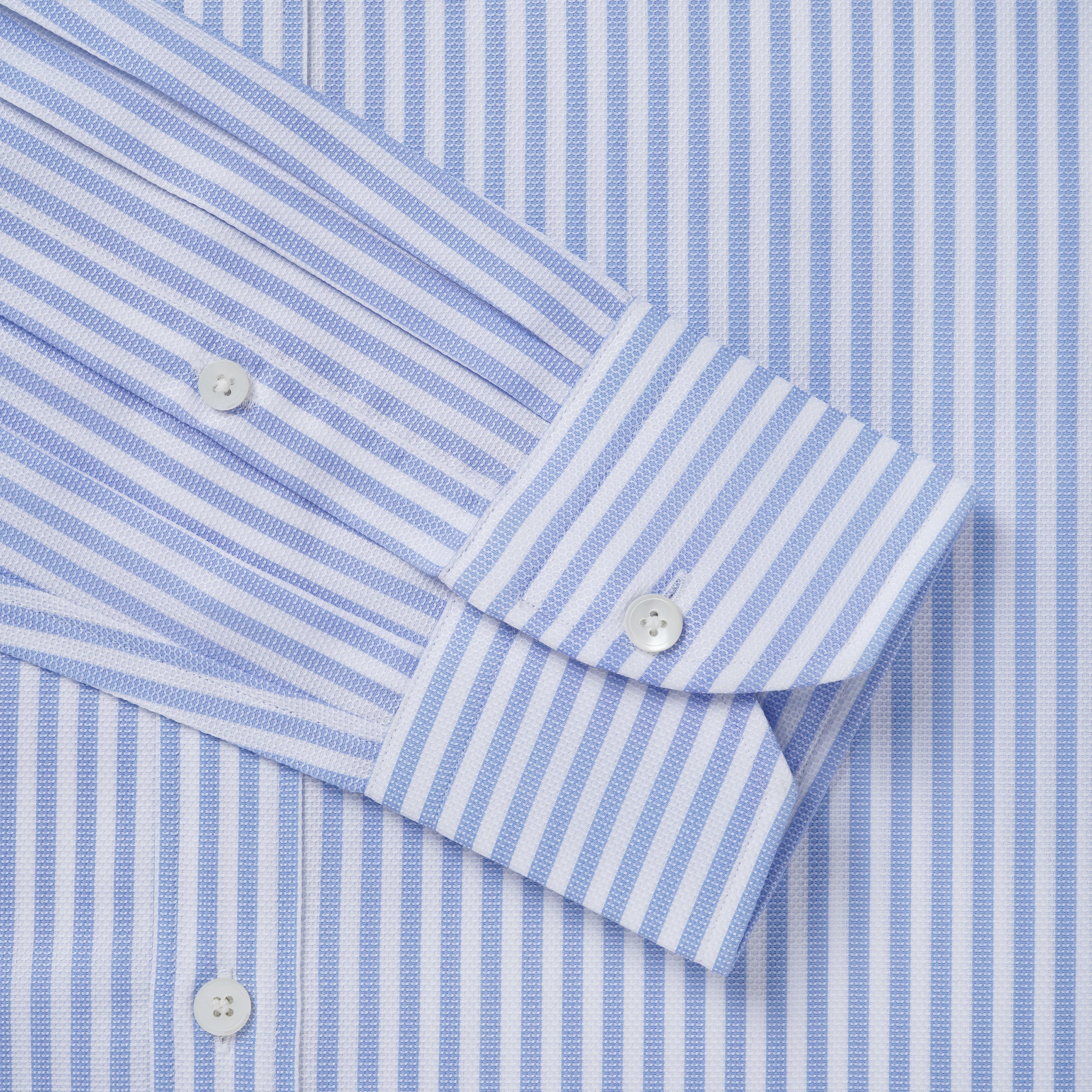 Thomas Pink Slim Fit Formal Striped Dobby Shirt-MALFORD OF LONDON SAVILE ROW MENSWEAR OUTLET