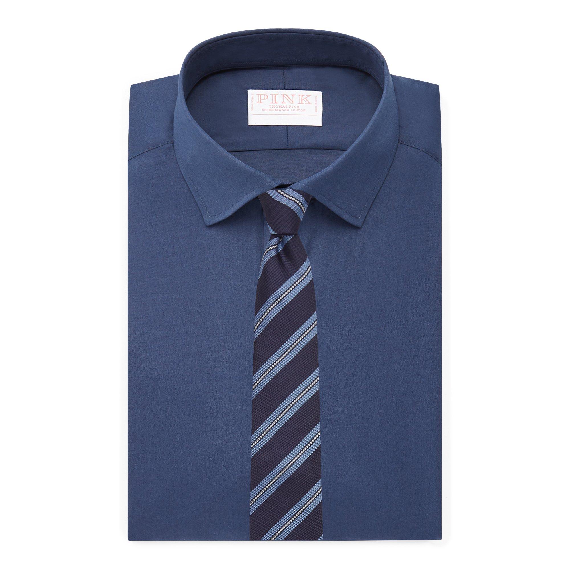 Thomas Pink Slim Fit Formal Superior Solid Plain Shirt-MALFORD OF LONDON SAVILE ROW MENSWEAR OUTLET