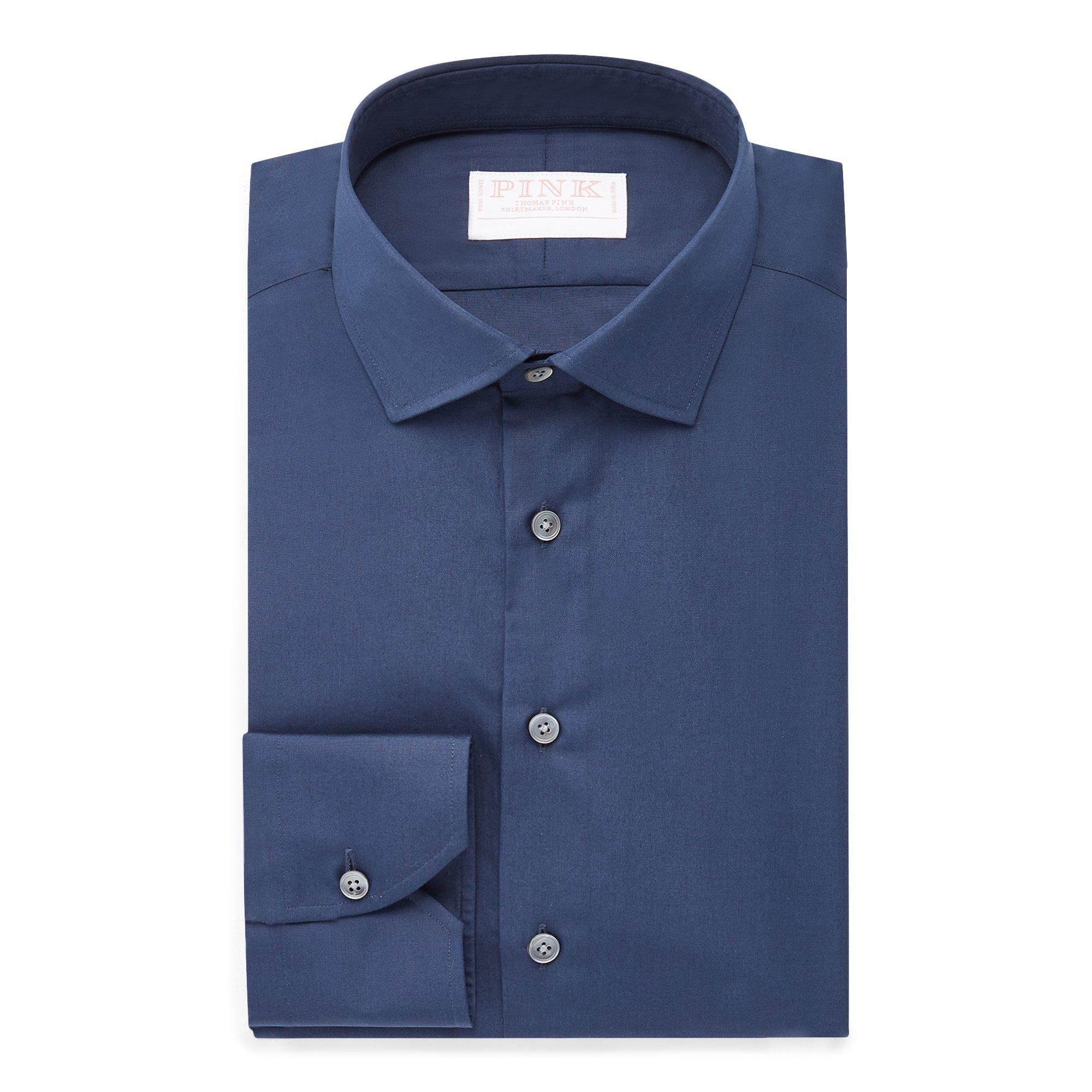 Thomas Pink Slim Fit Formal Superior Solid Plain Shirt-MALFORD OF LONDON SAVILE ROW MENSWEAR OUTLET