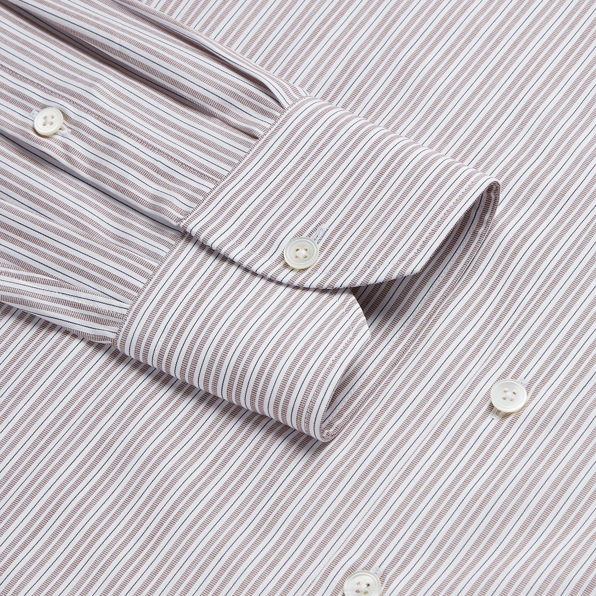 Thomas Pink Slim Fit Formal Supraluxe Dobby Stripe Shirt-MALFORD OF LONDON SAVILE ROW MENSWEAR OUTLET