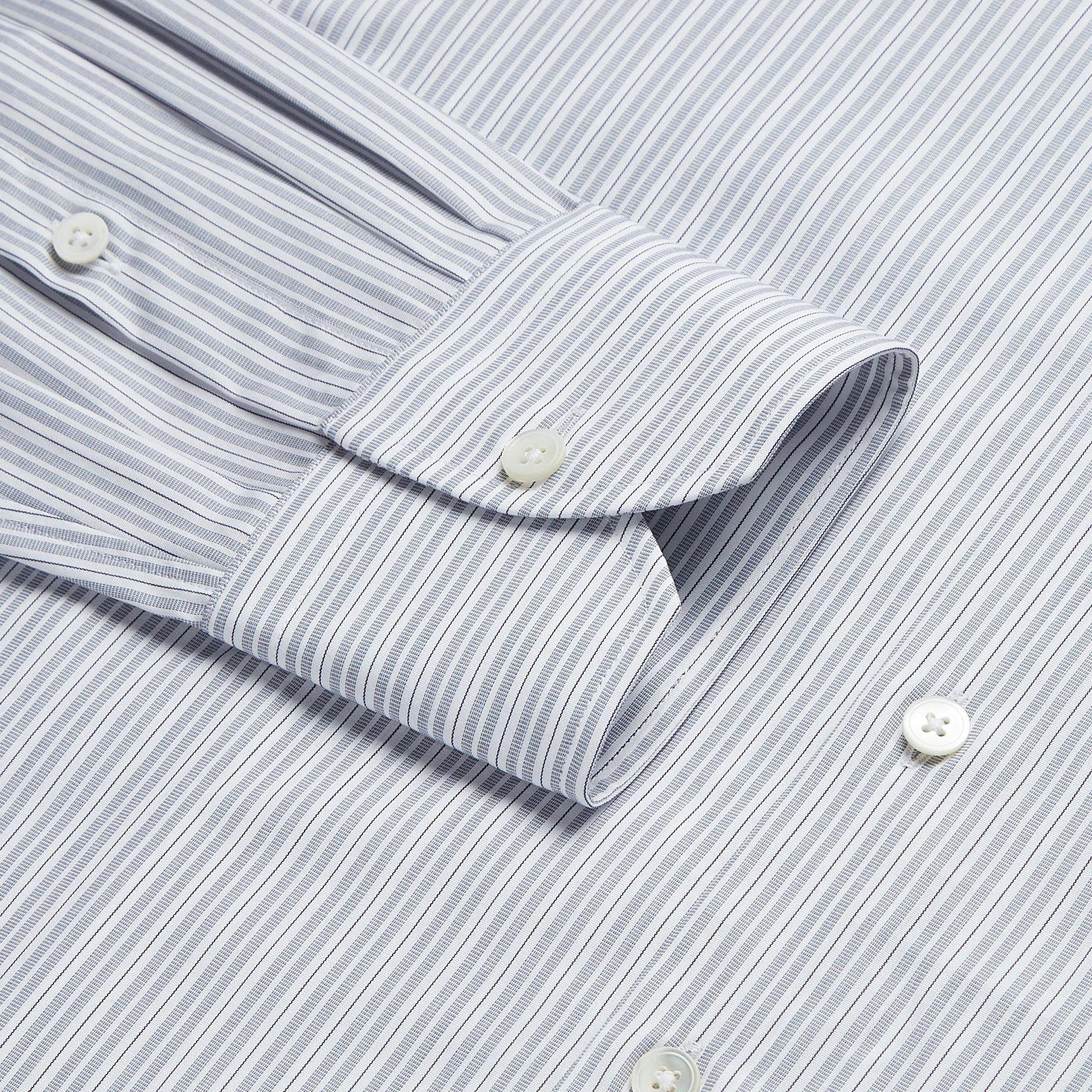 Thomas Pink Slim Fit Formal Supraluxe Dobby Stripe Shirt-MALFORD OF LONDON SAVILE ROW MENSWEAR OUTLET