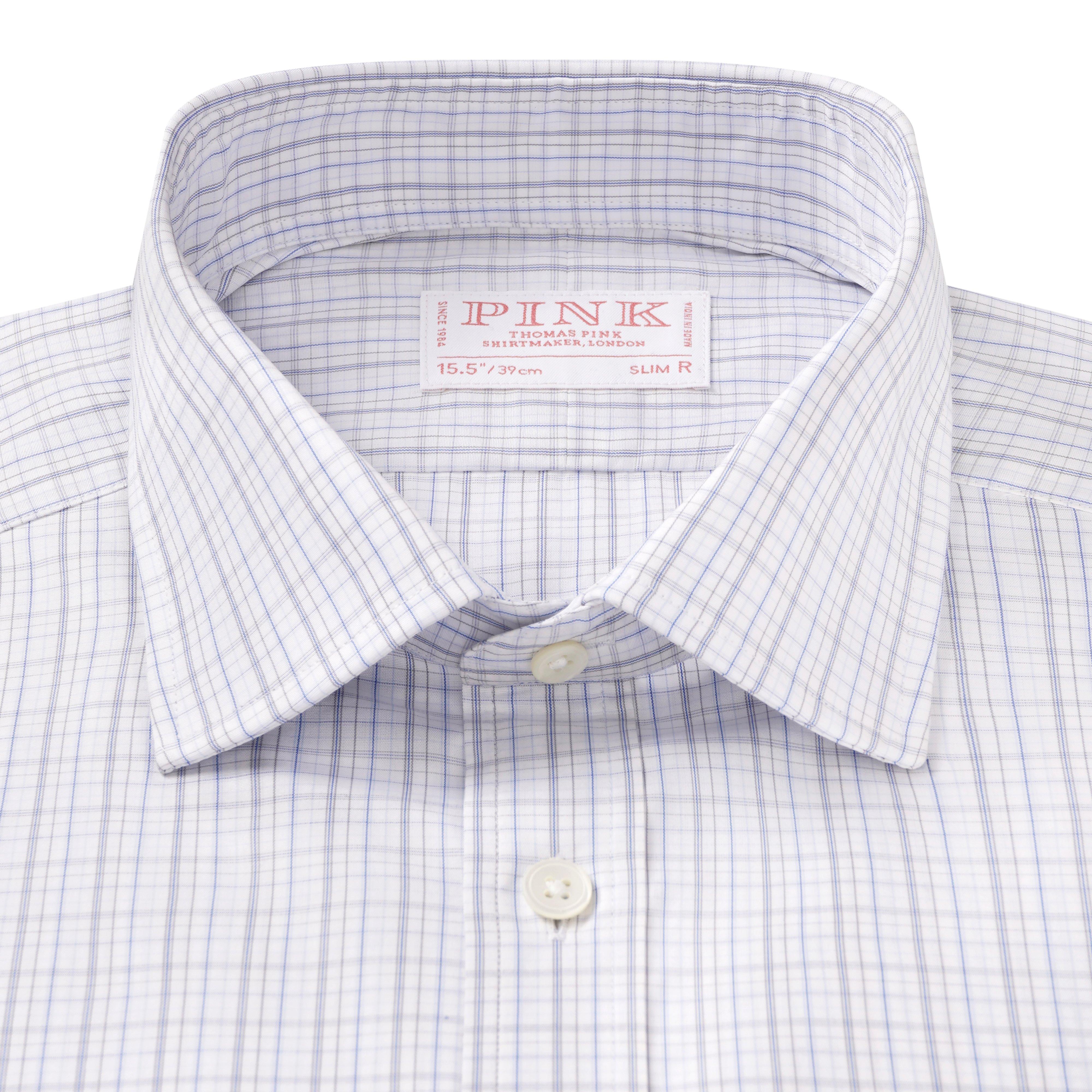 Thomas Pink Slim Fit Formal Supraluxe Multi Check Shirt-MALFORD OF LONDON SAVILE ROW MENSWEAR OUTLET