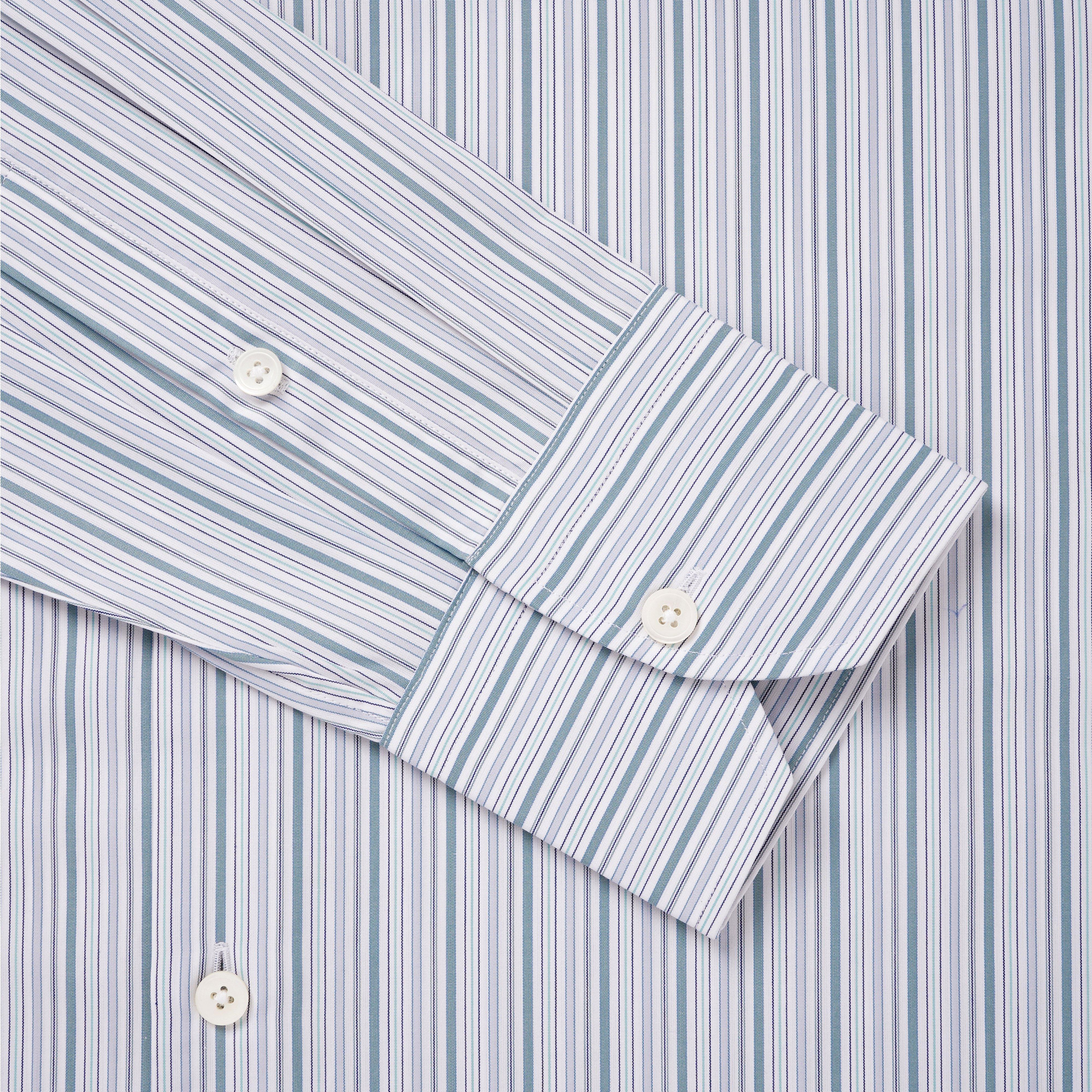 Thomas Pink Slim Fit Formal Supraluxe Multi Stripe Shirt-MALFORD OF LONDON SAVILE ROW MENSWEAR OUTLET