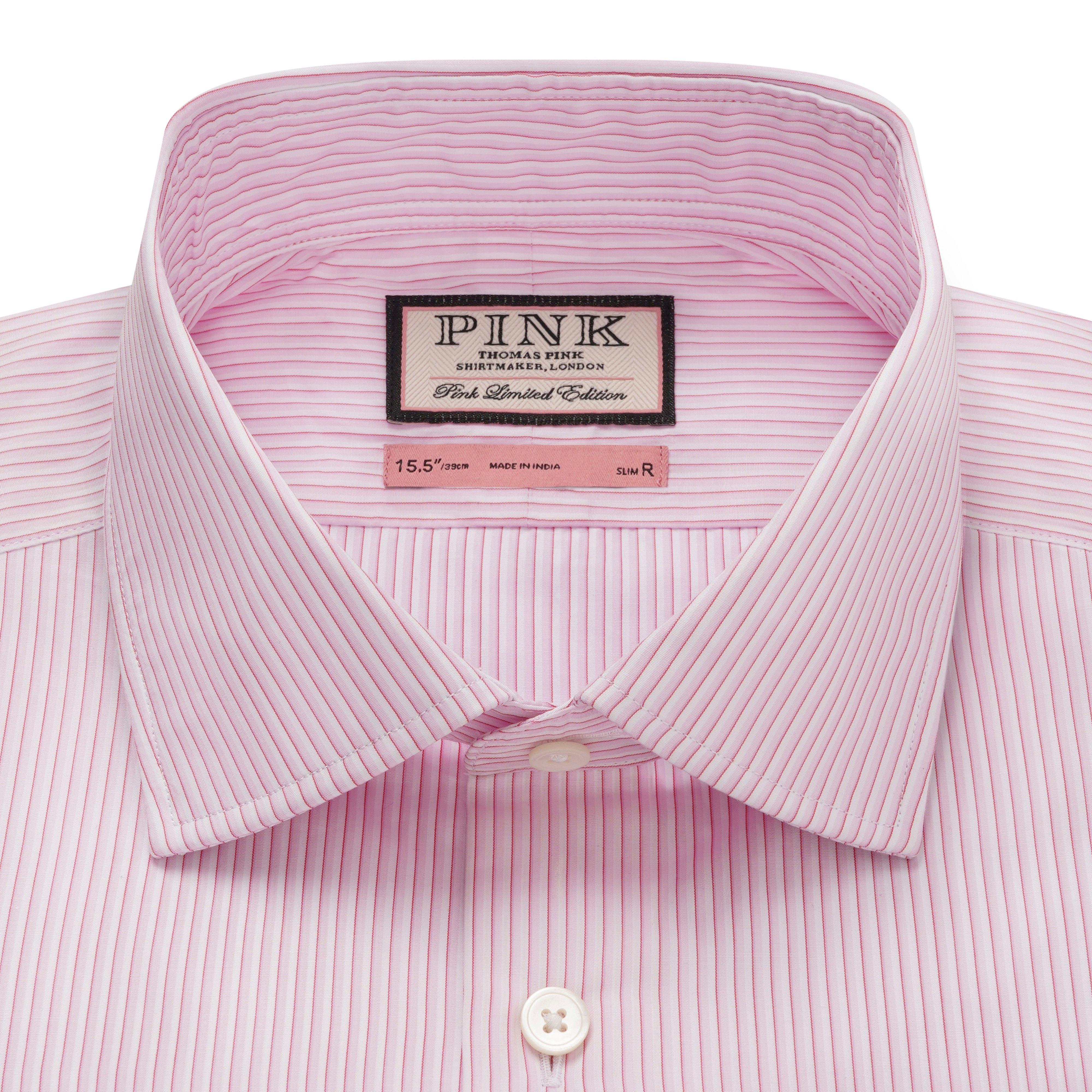 Thomas Pink Slim Fit Formal Two-tone Hairline Stripe Shirt-MALFORD OF LONDON SAVILE ROW MENSWEAR OUTLET