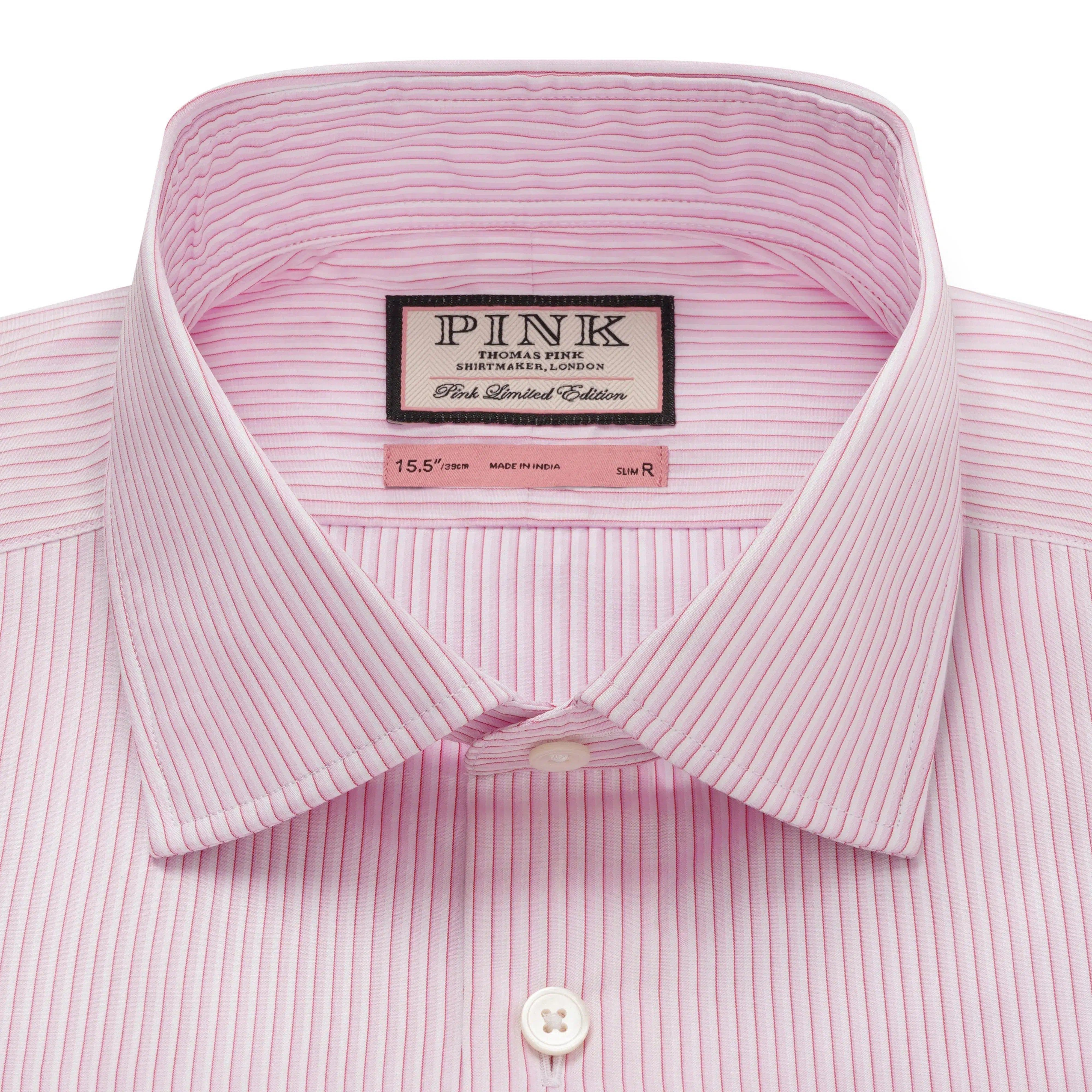 Thomas Pink Slim Fit Formal Two-tone Hairline Stripe Shirt-MALFORD OF LONDON SAVILE ROW MENSWEAR OUTLET