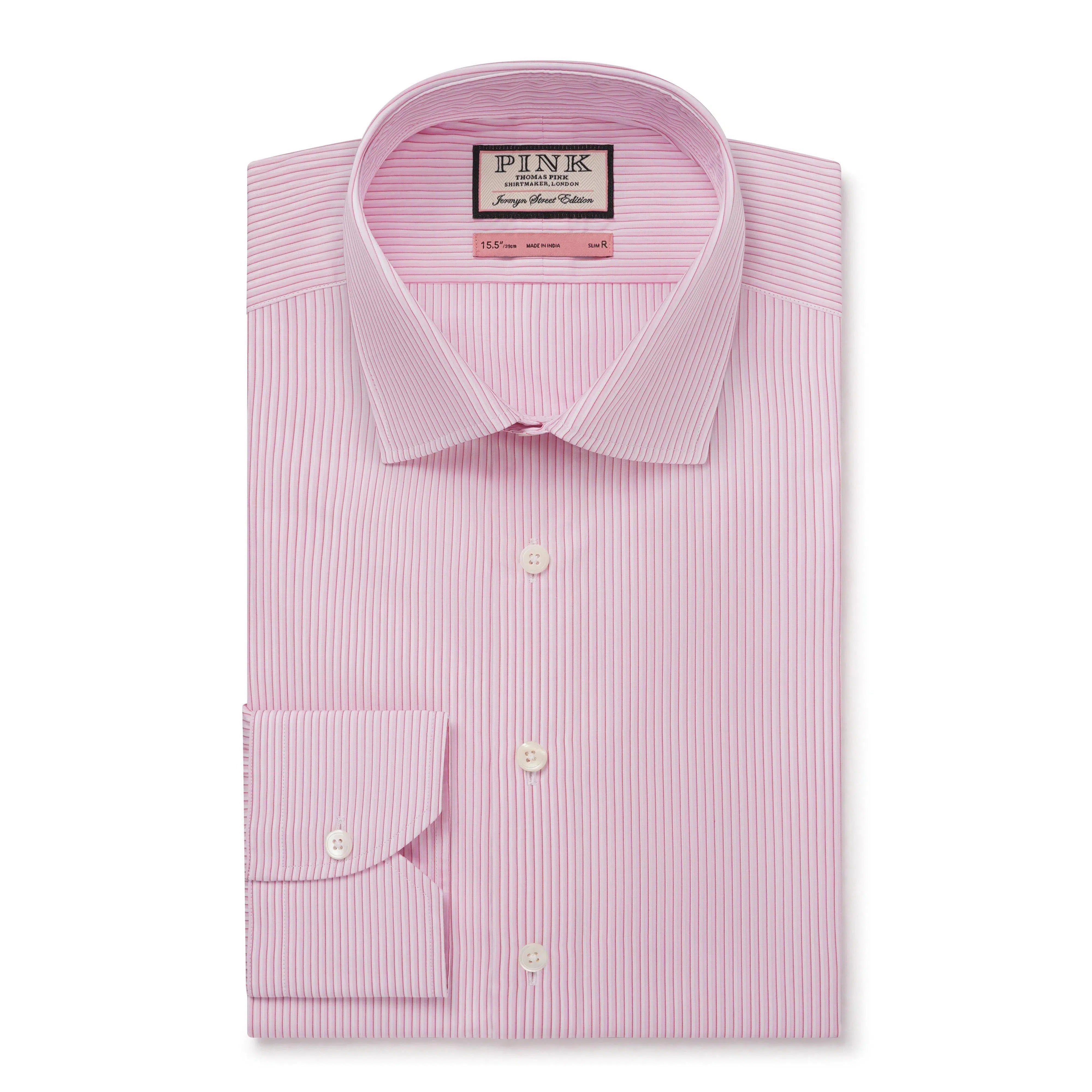 Thomas Pink Slim Fit Formal Two-tone Hairline Stripe Shirt-MALFORD OF LONDON SAVILE ROW MENSWEAR OUTLET