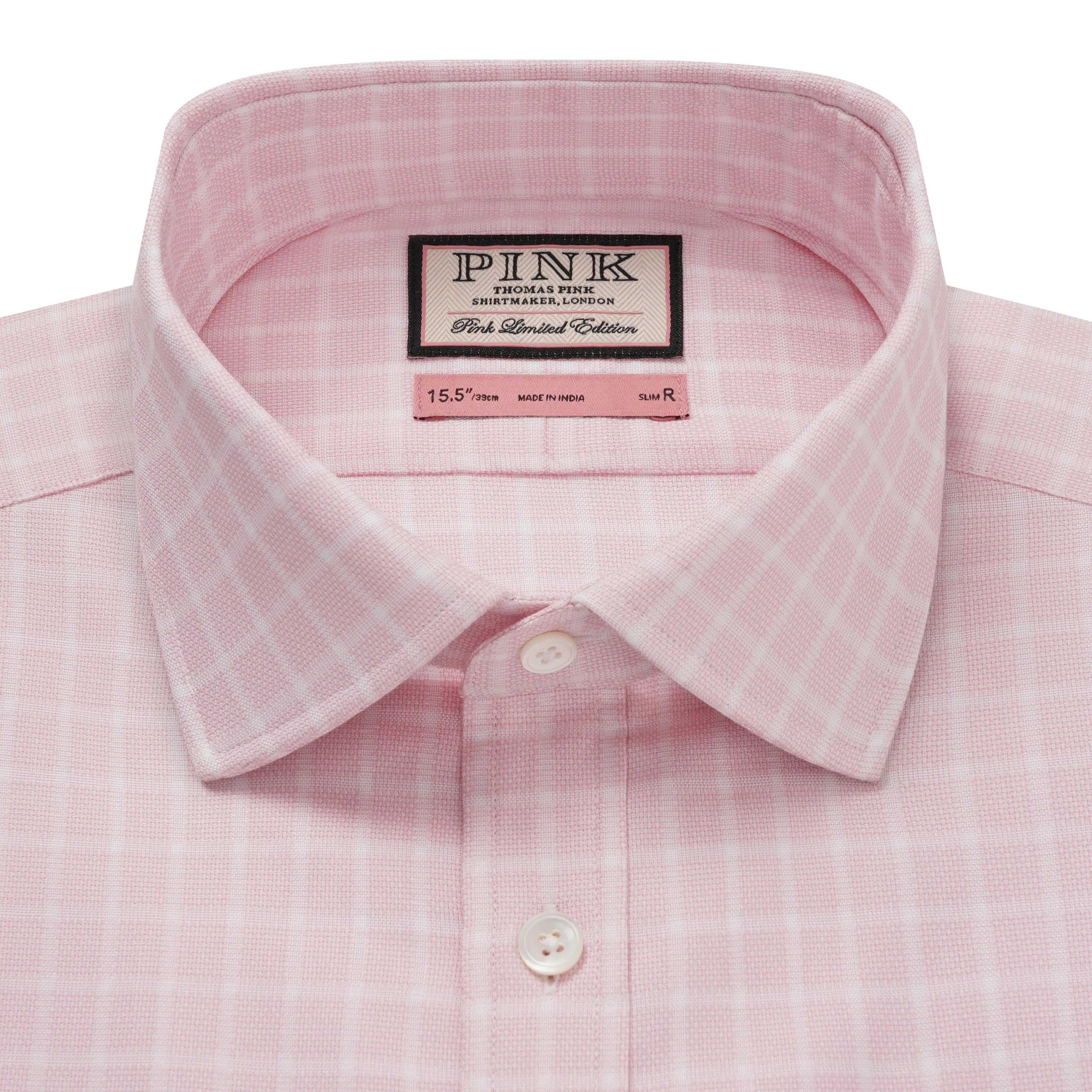 Thomas Pink Slim Fit Formal Windowpane Check Shirt-MALFORD OF LONDON SAVILE ROW MENSWEAR OUTLET