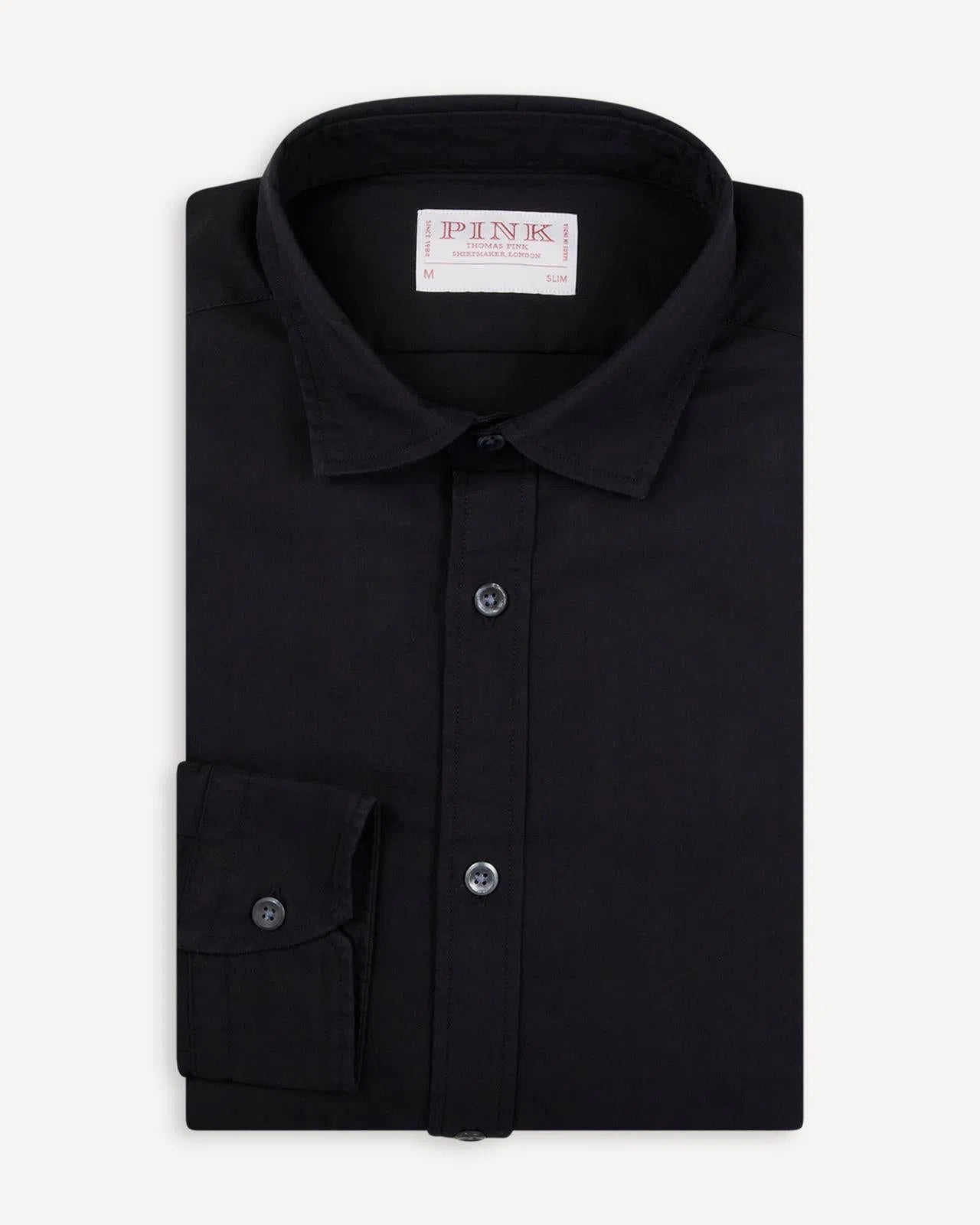 Thomas Pink Slim Fit Plain Smart Casual Shirt Dark Navy-MALFORD OF LONDON SAVILE ROW MENSWEAR OUTLET