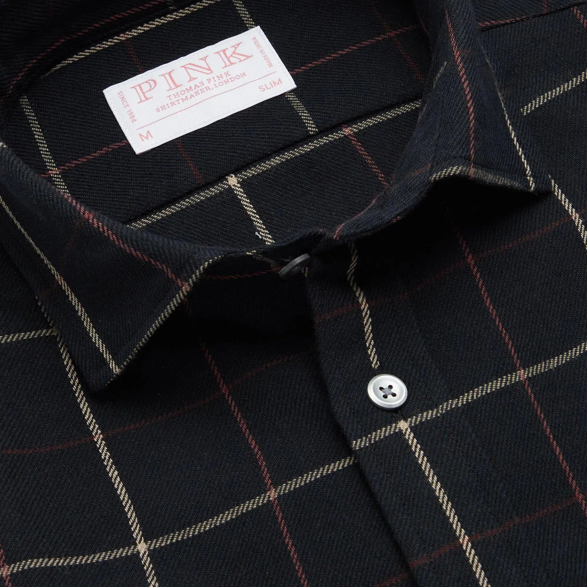 Thomas Pink Slim Fit Smart Casual Large Twill Check Shirt-MALFORD OF LONDON SAVILE ROW MENSWEAR OUTLET