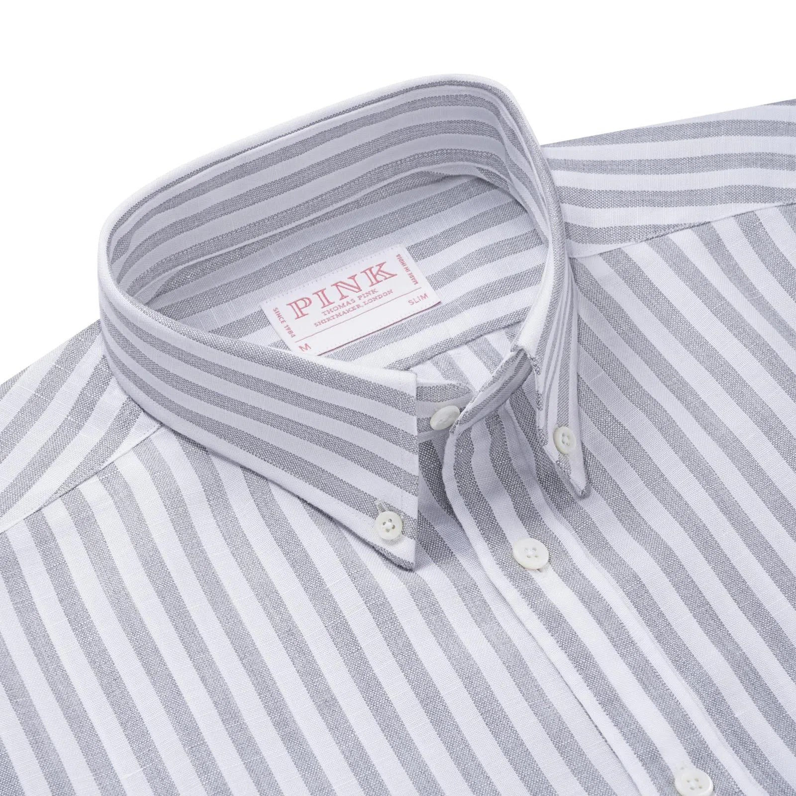 Thomas Pink Slim Fit Smart Casual Oxford Stripe Shirt-MALFORD OF LONDON SAVILE ROW MENSWEAR OUTLET