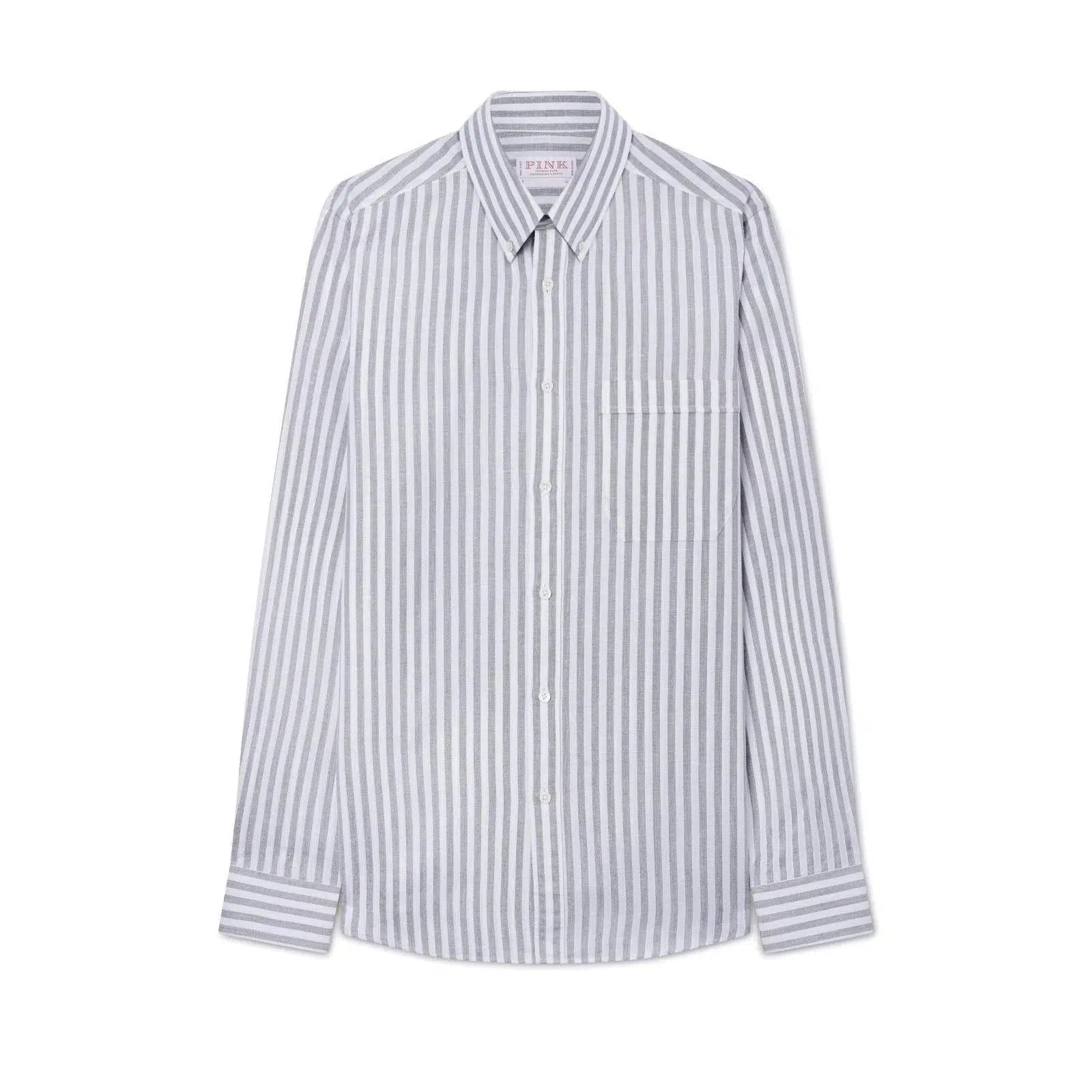 Thomas Pink Slim Fit Smart Casual Oxford Stripe Shirt-MALFORD OF LONDON SAVILE ROW MENSWEAR OUTLET