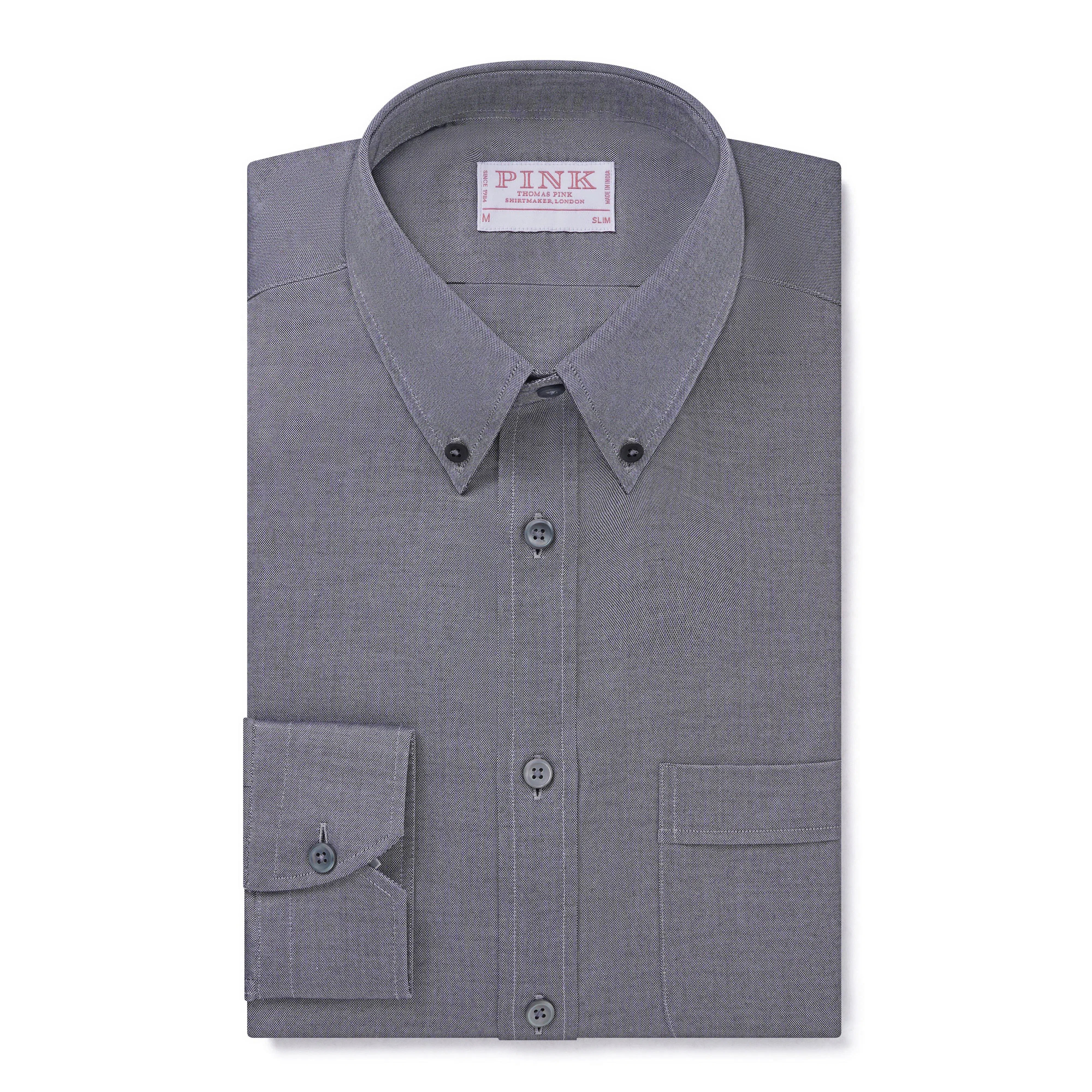 Thomas Pink Slim Fit Smart Casual Panama Cotton Shirt-MALFORD OF LONDON SAVILE ROW MENSWEAR OUTLET