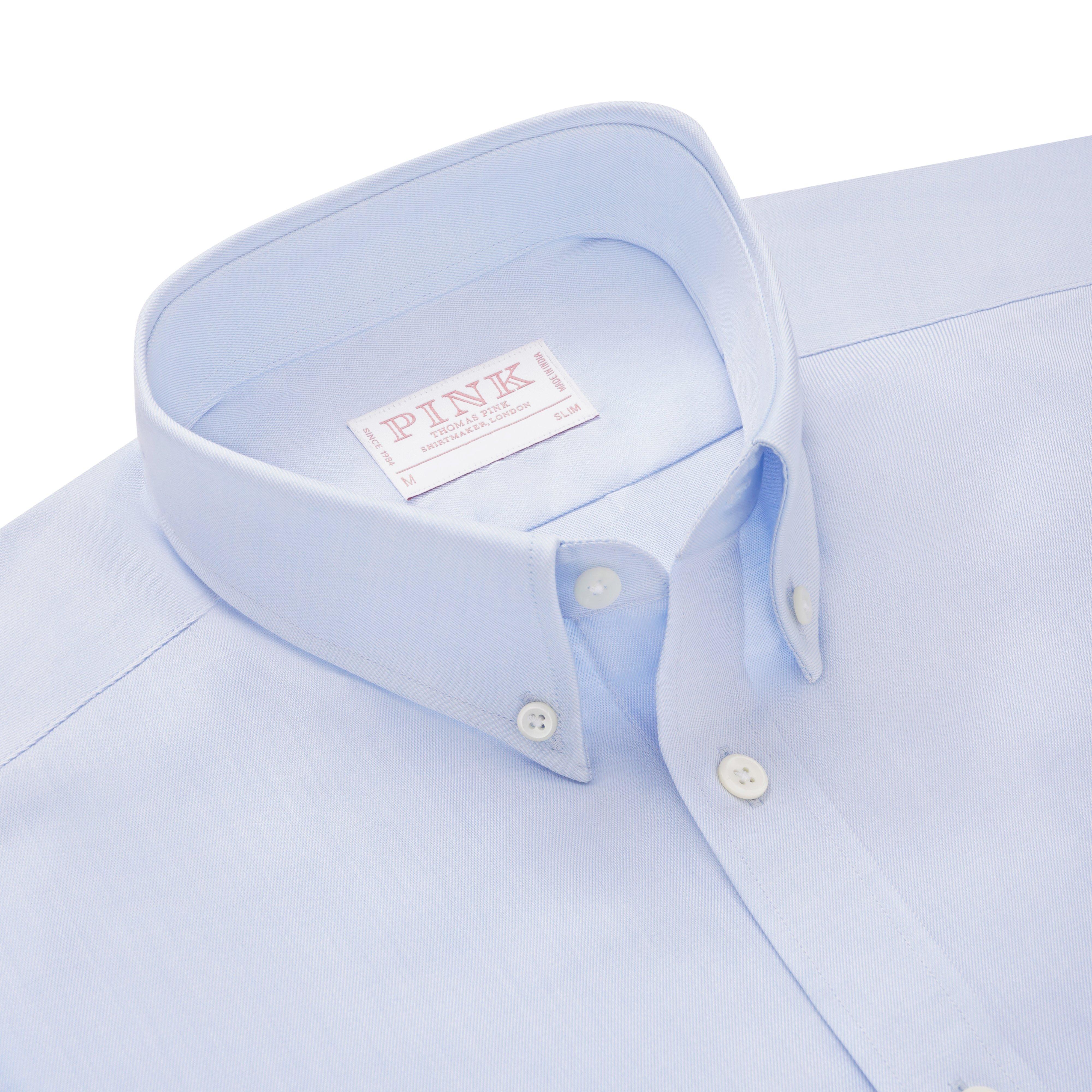 Thomas Pink Slim Fit Smart Casual Superfine Twill Shirt-MALFORD OF LONDON SAVILE ROW MENSWEAR OUTLET