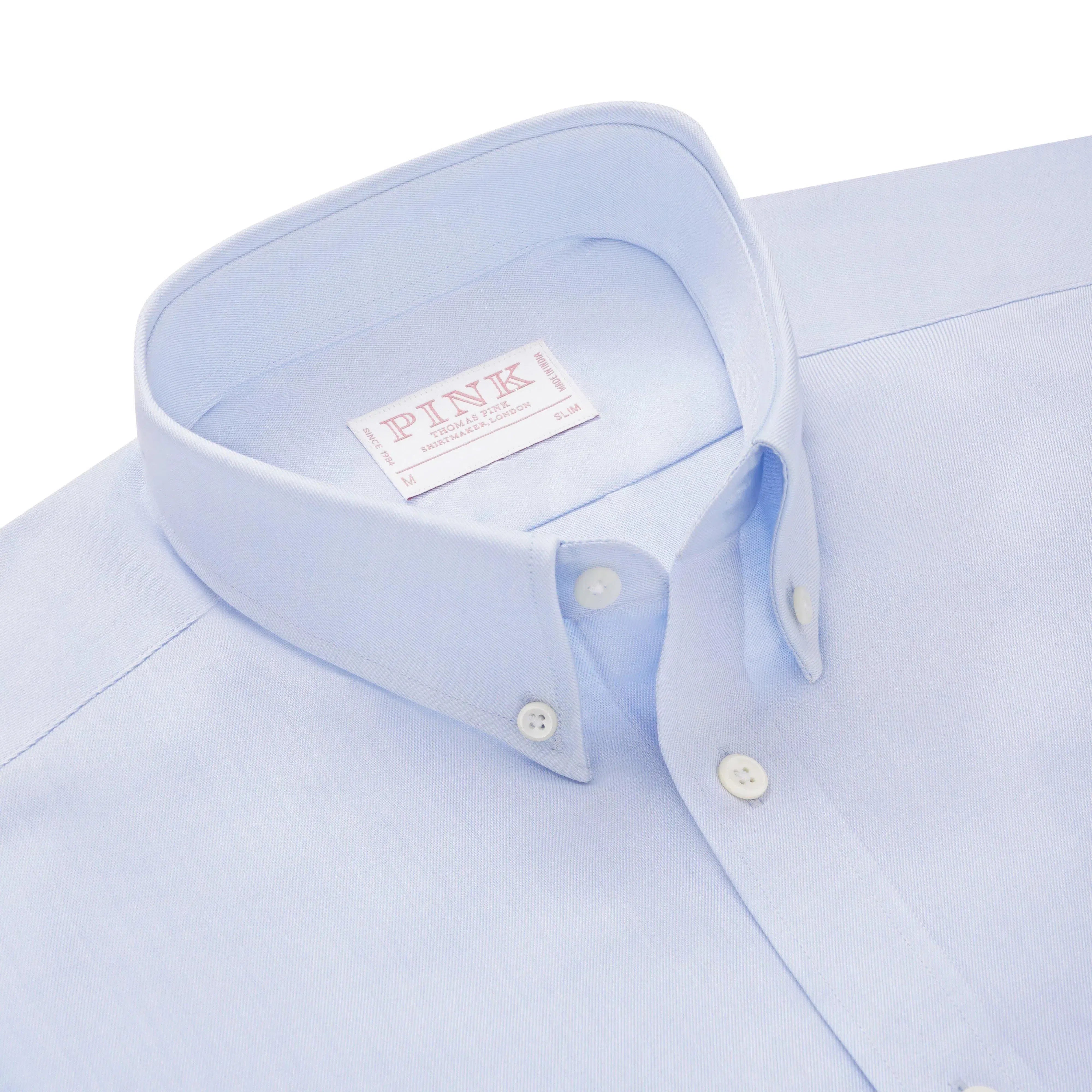 Thomas Pink Slim Fit Smart Casual Superfine Twill Shirt-MALFORD OF LONDON SAVILE ROW MENSWEAR OUTLET