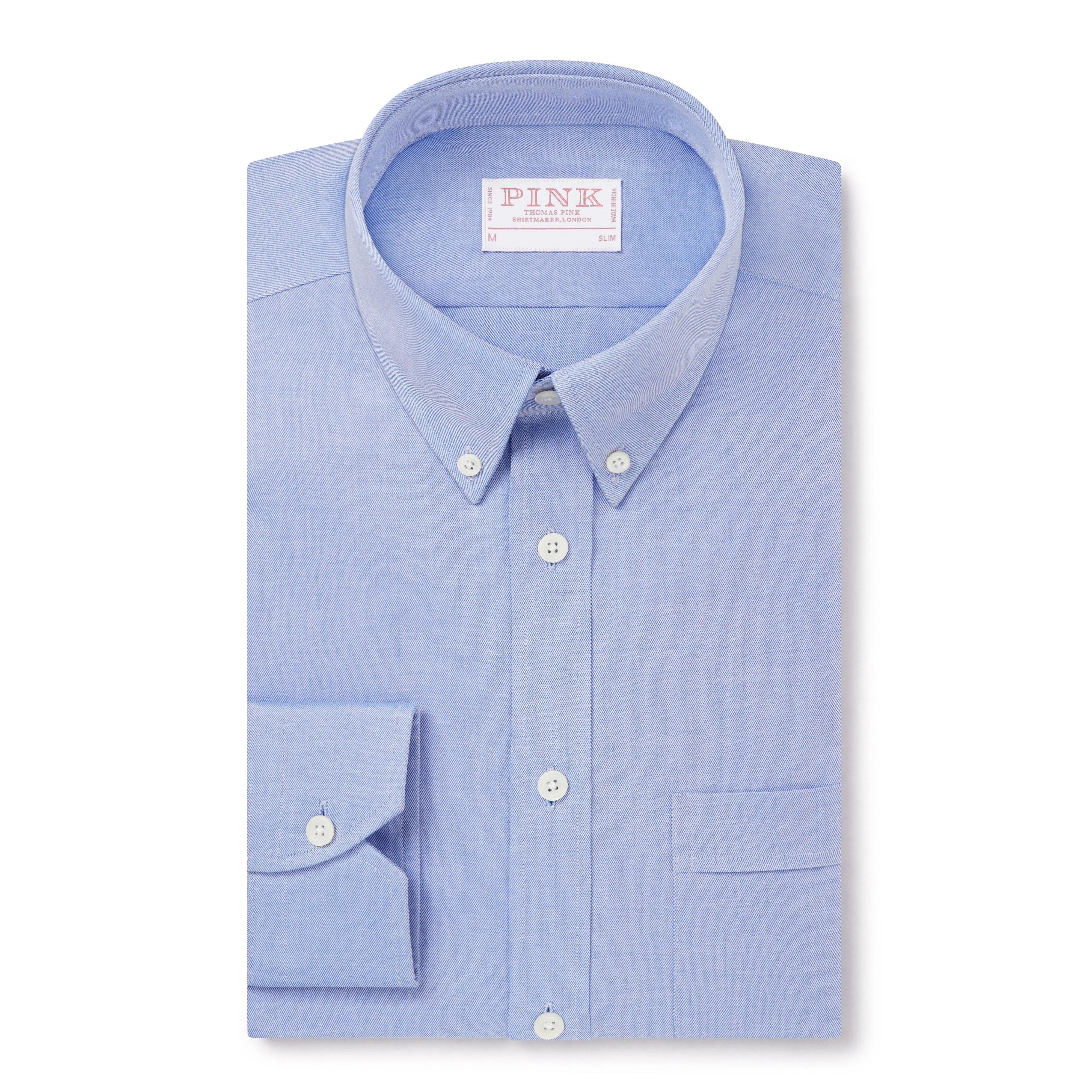 Thomas Pink Slim Fit Smart Casual Superfine Twill Shirt-MALFORD OF LONDON SAVILE ROW MENSWEAR OUTLET