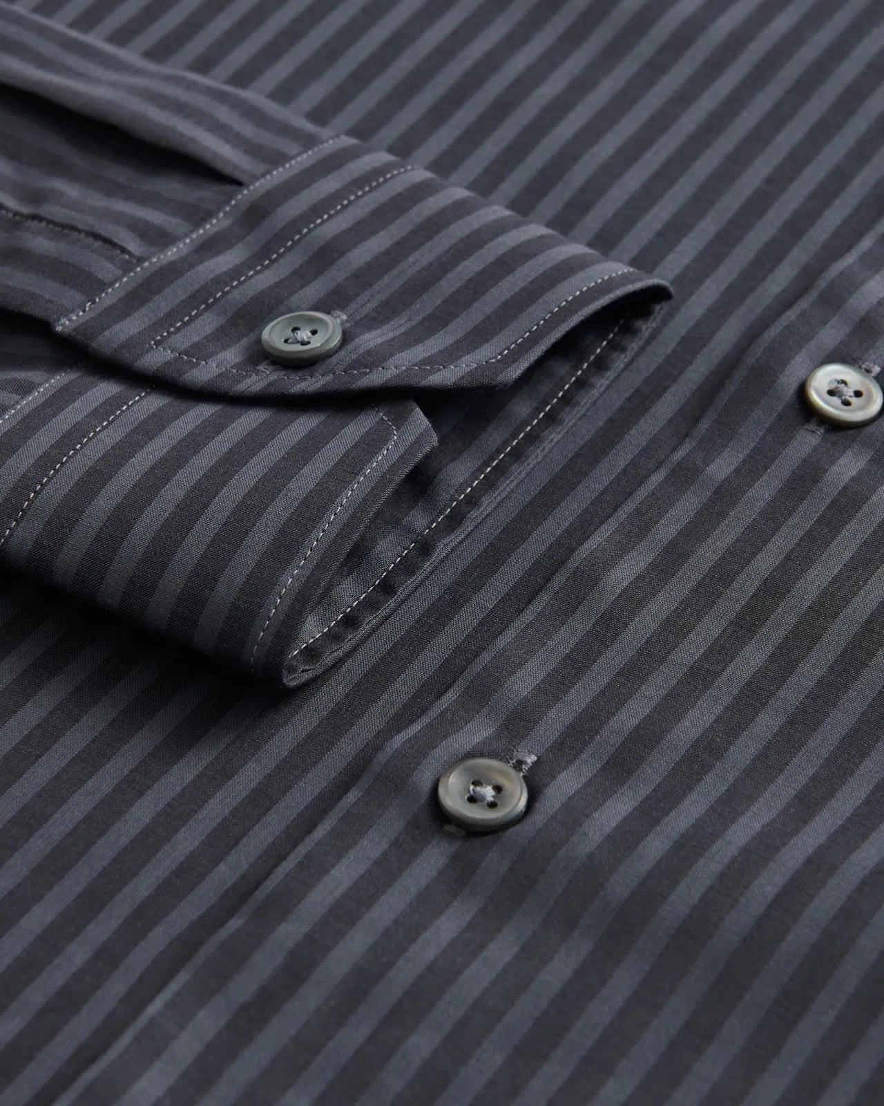 Thomas Pink Slim Fit Smart Casual Tonal Stripe Shirt Charcoal/Black-MALFORD OF LONDON SAVILE ROW MENSWEAR OUTLET